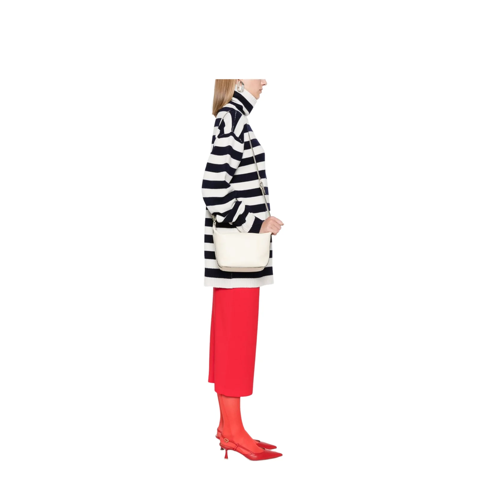 Mochi Mini Leather Shoulder Bag - White - Image 4