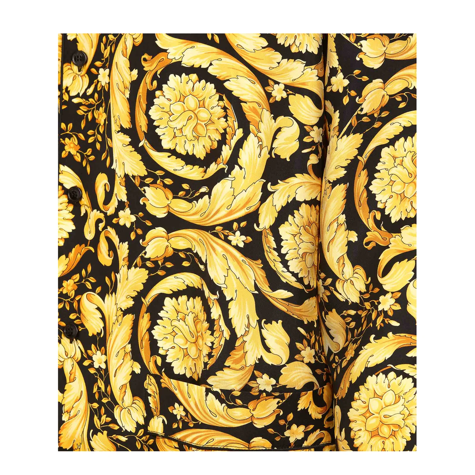 Barocco Logo Printed Silk Shirt - Image 3