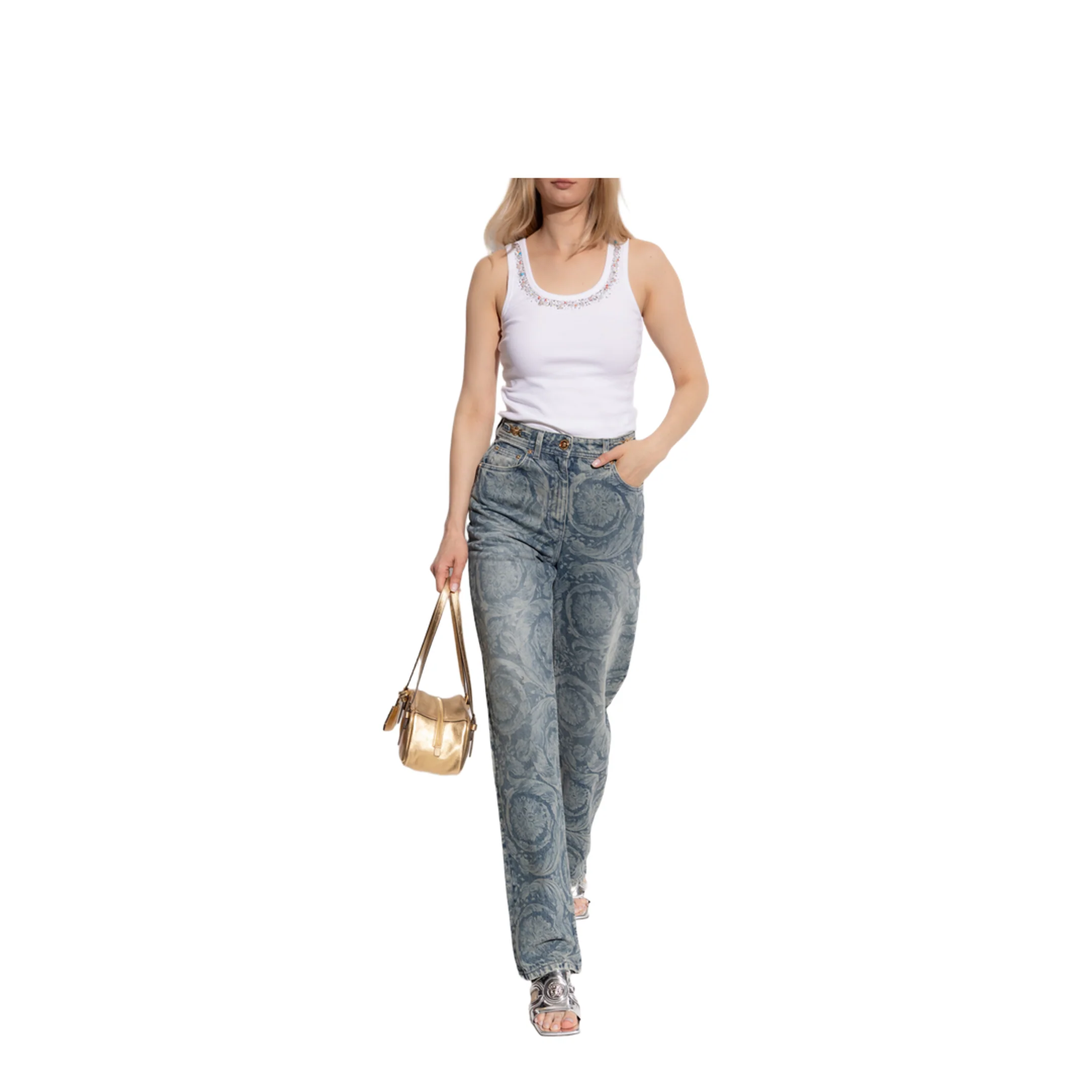 Barocco Pattern Jeans - Image 2