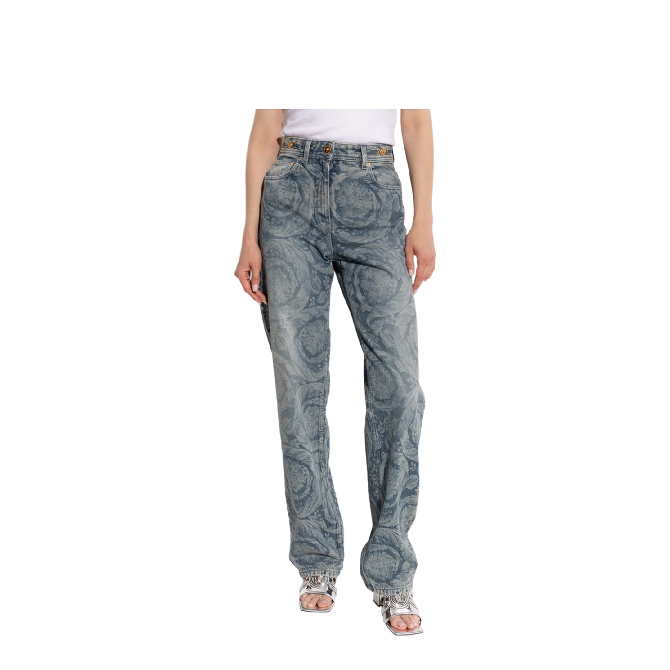 Barocco Pattern Jeans - Image 3