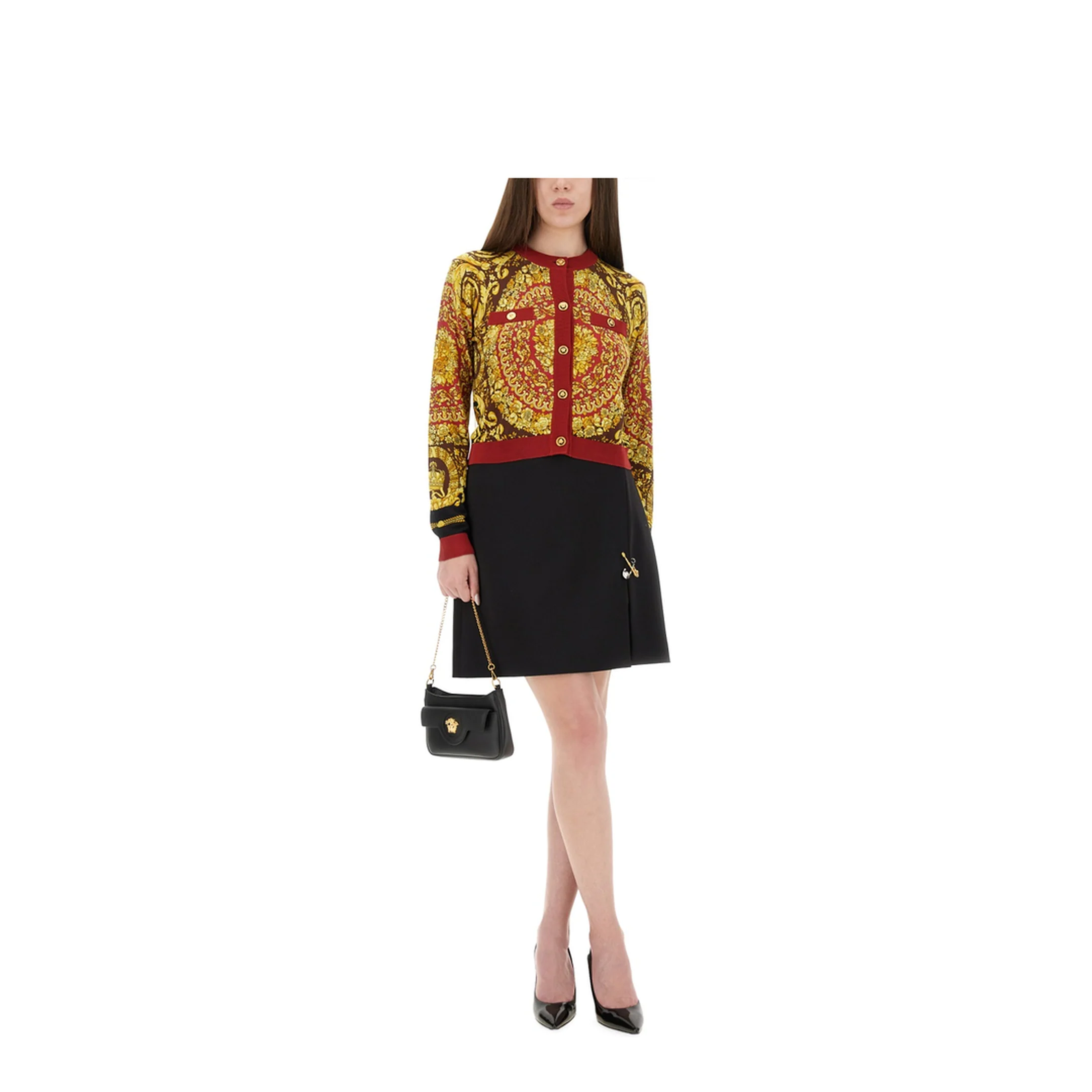 Baroque Silk Knit Cardigan - Image 2