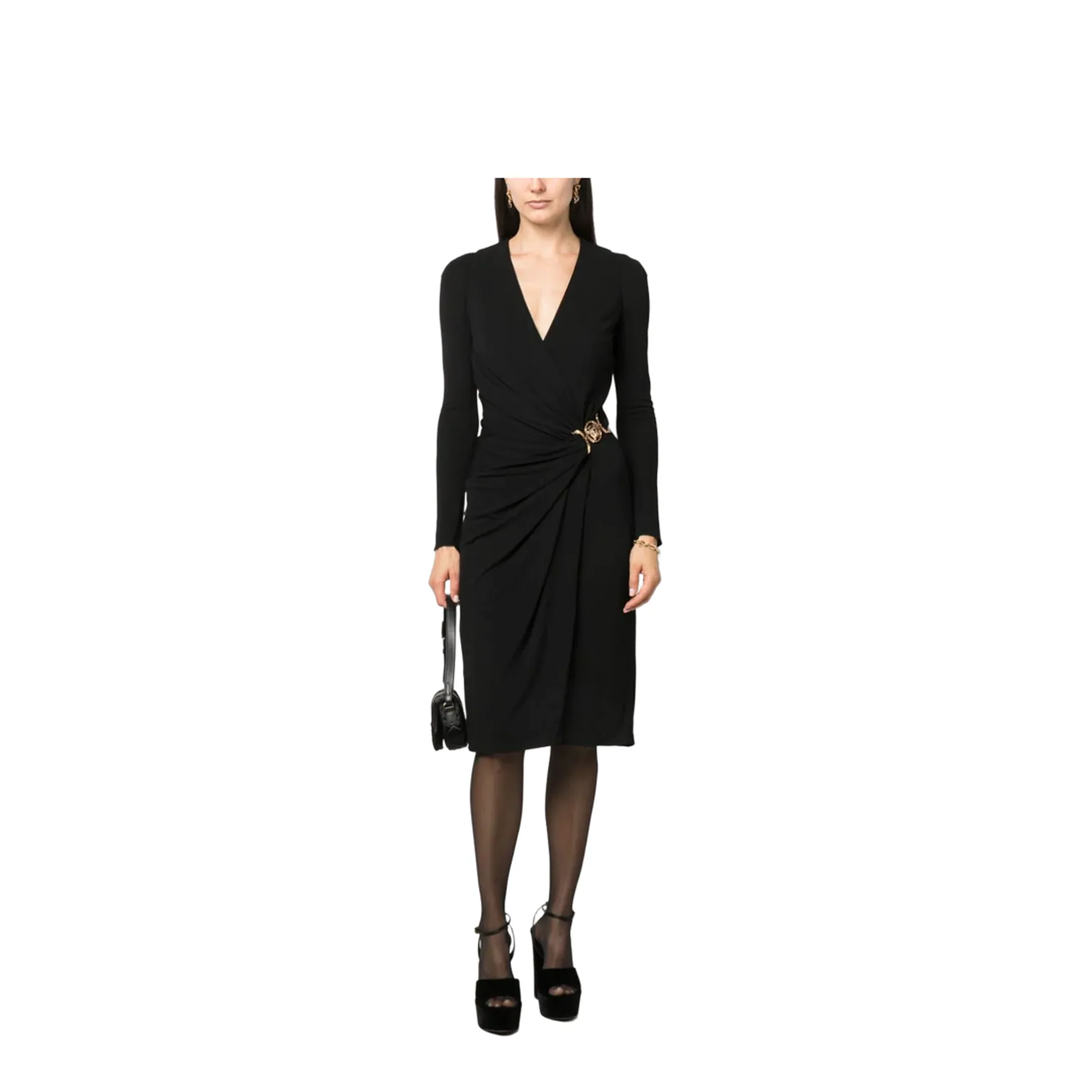 Black Stretch Viscose Dress - Image 3