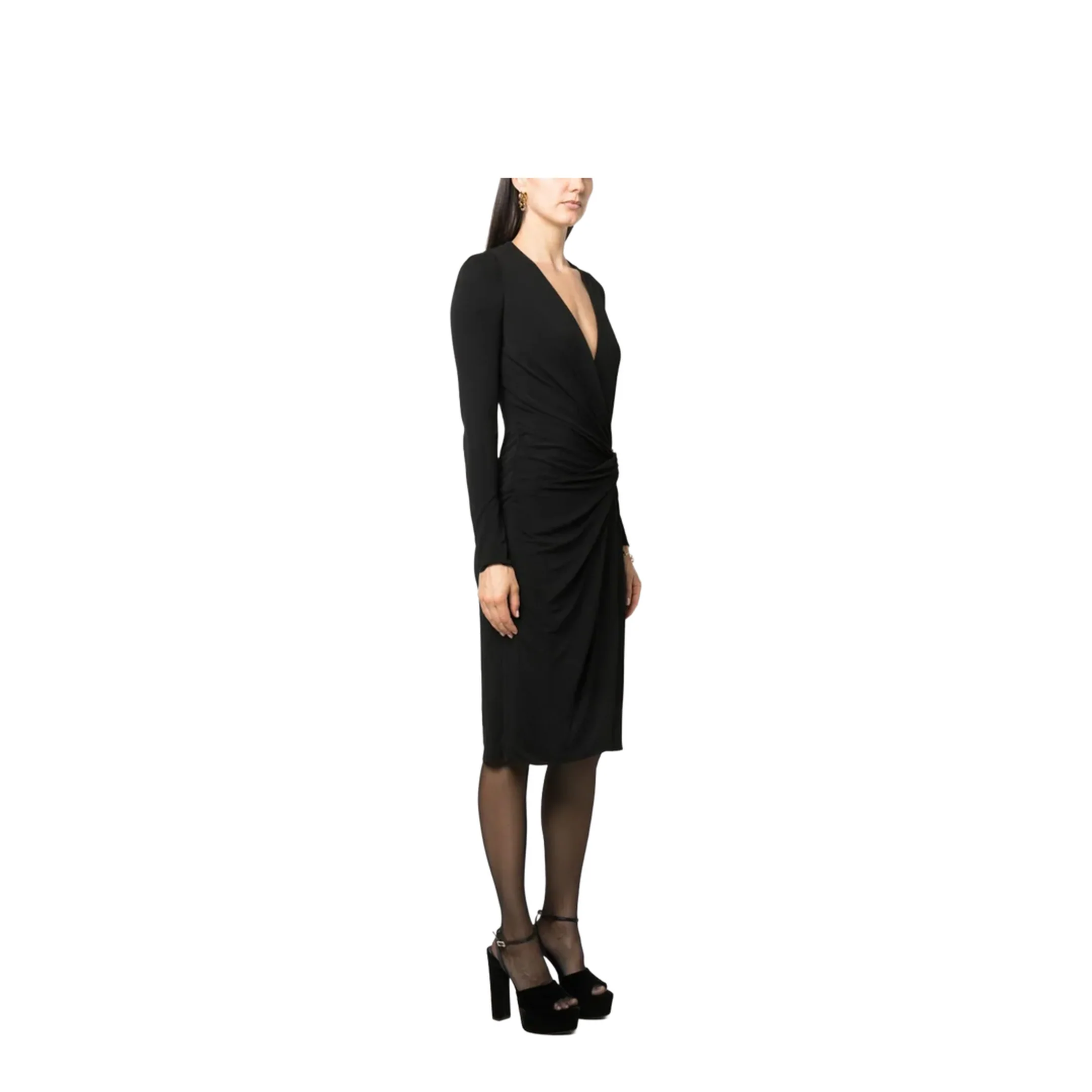 Black Stretch Viscose Dress - Image 4