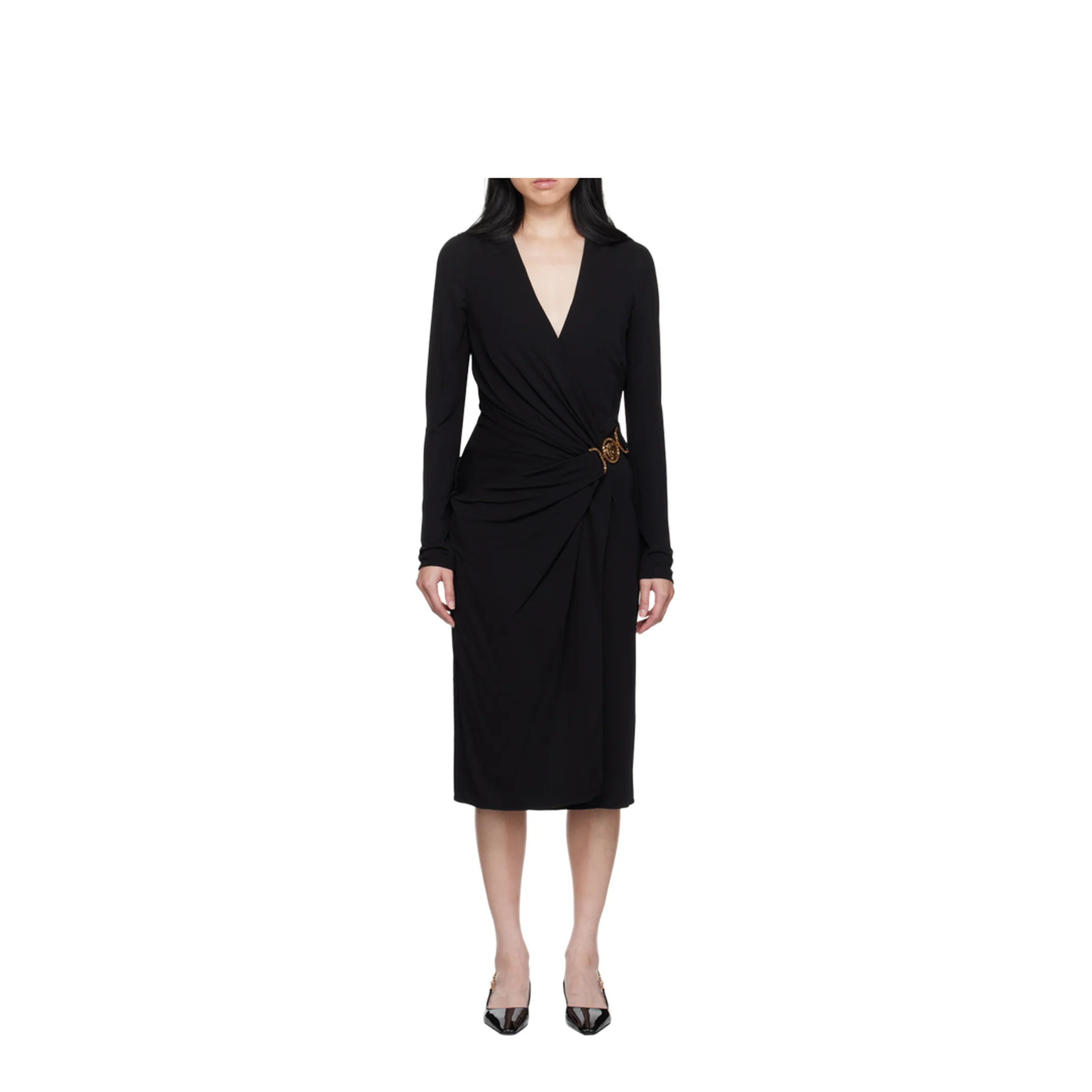 Black Stretch Viscose Dress - Image 5