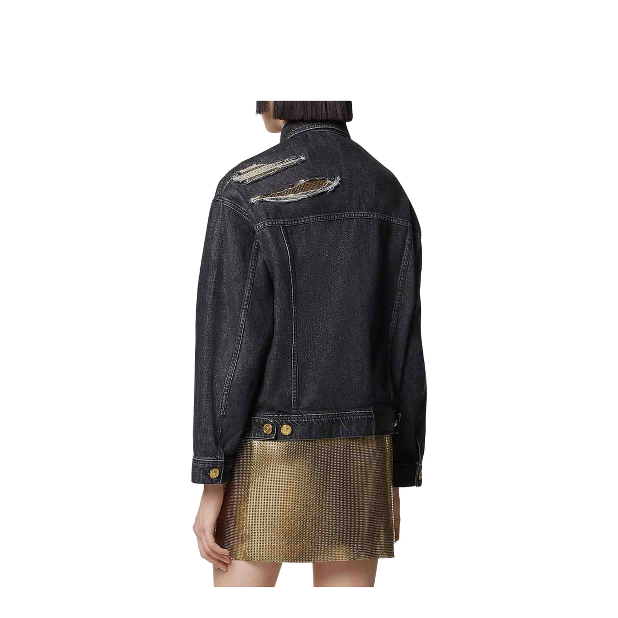 Blouson In Denim - Black - Image 3
