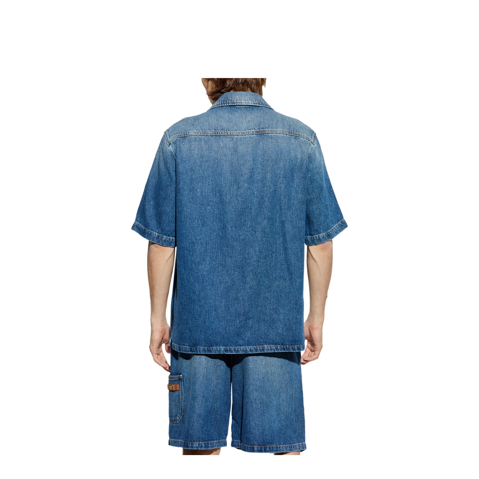 Blue Medusa Biggie Denim Shirt - Image 4