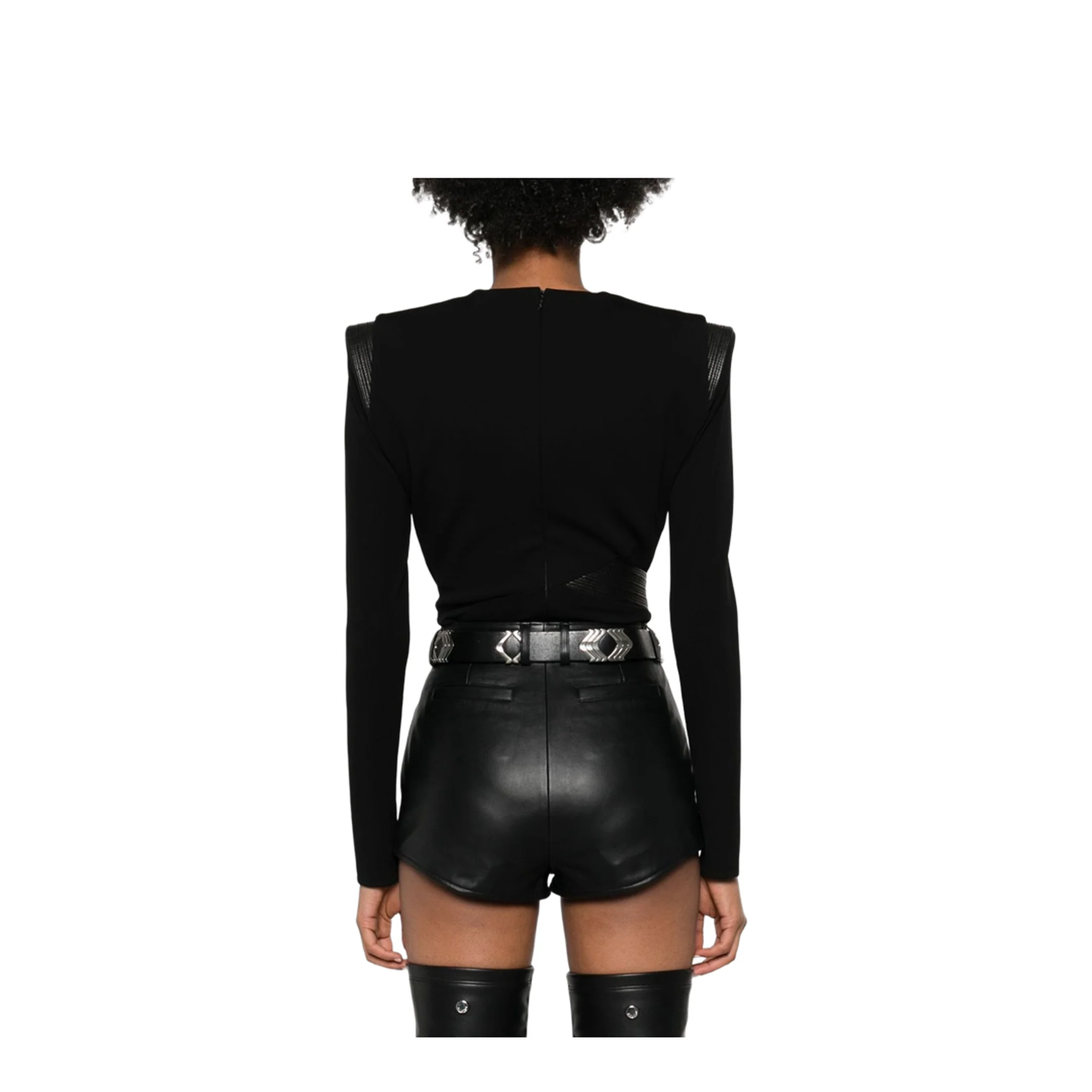 Bodysuit With V-Neck And Wraparound Design - Image 2