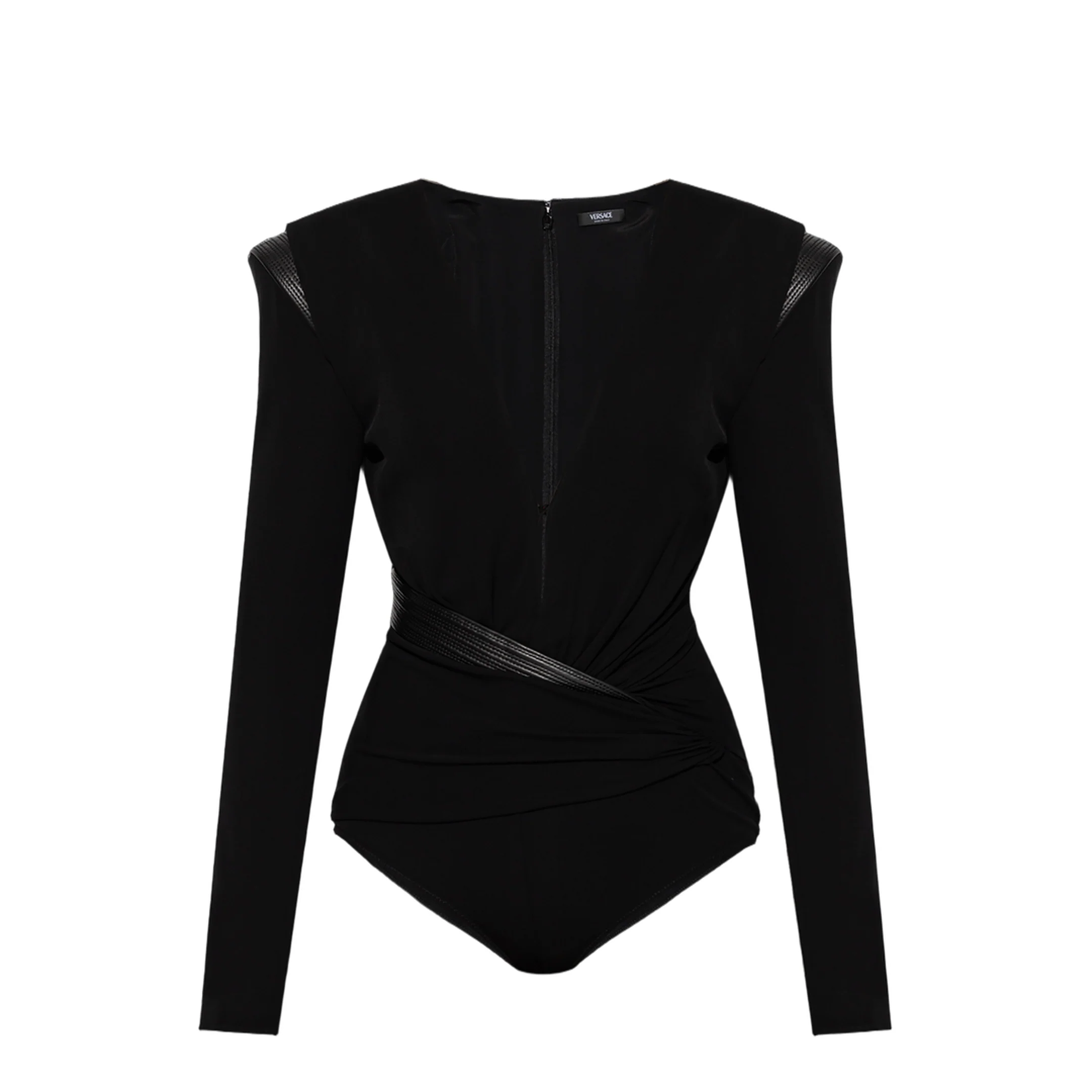 Bodysuit With V-Neck And Wraparound Design - Image 5