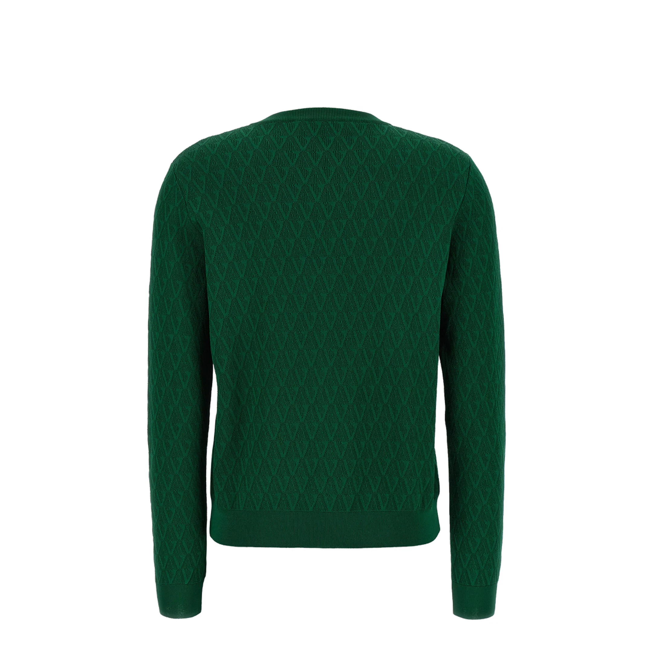 Cardigan with decorative pattern green - Image 2