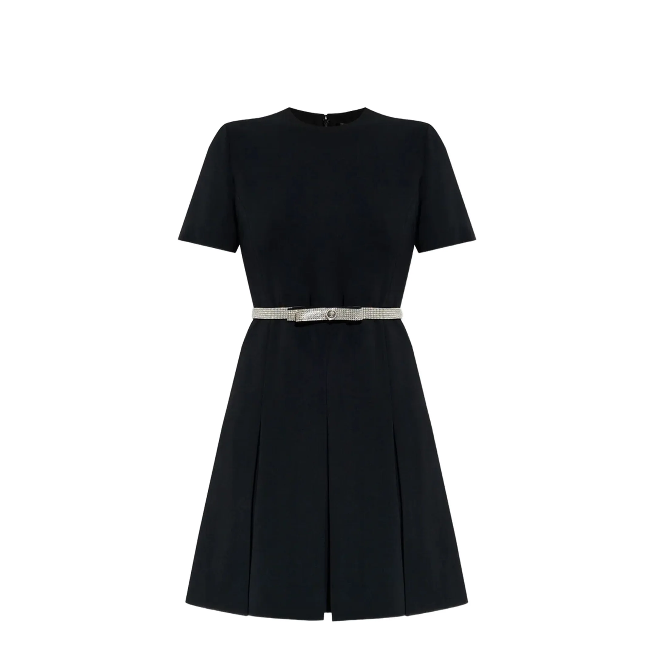 Crystal-Embellished Belt Cocktail Dress - Image 2