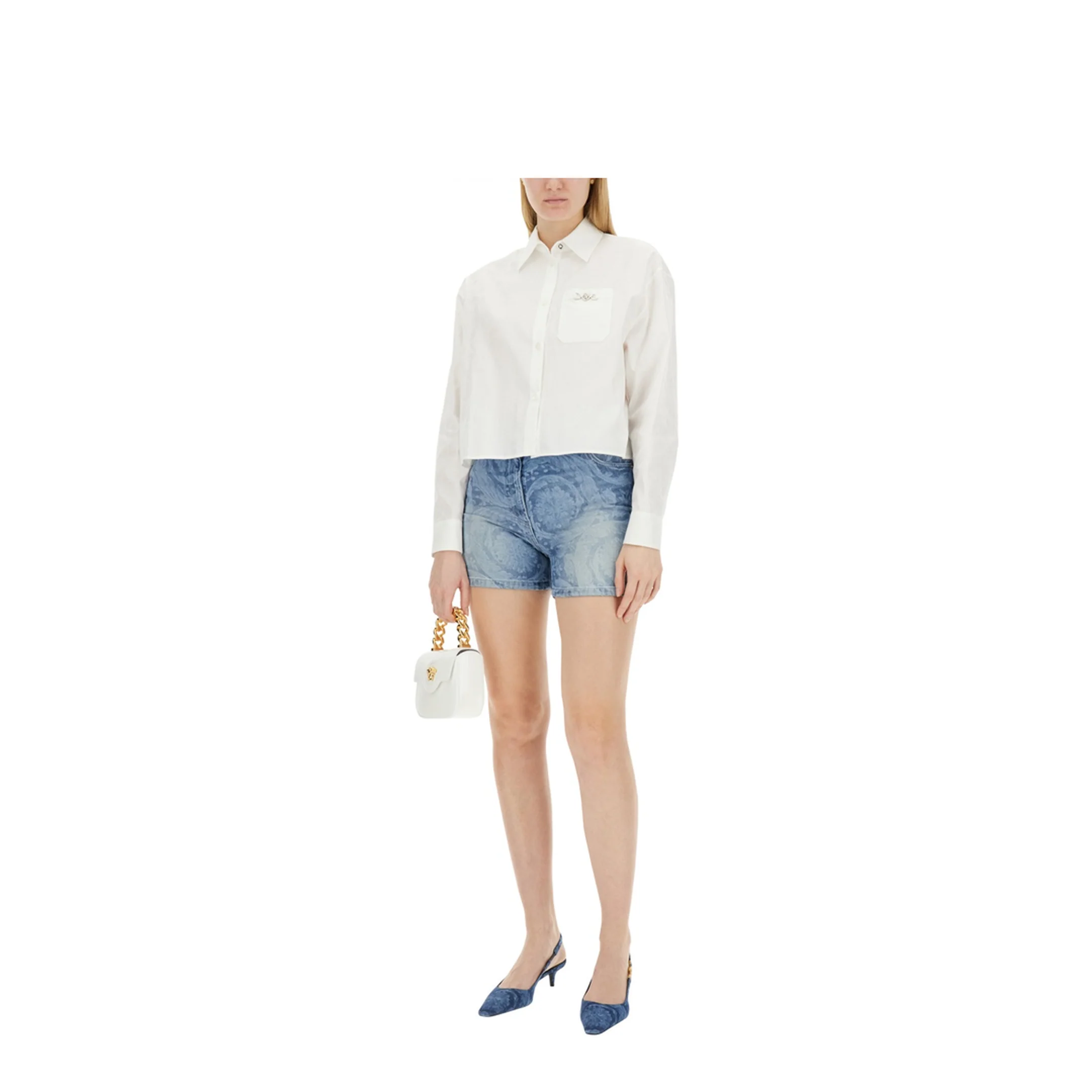 Denim Shorts In Blue - Image 2