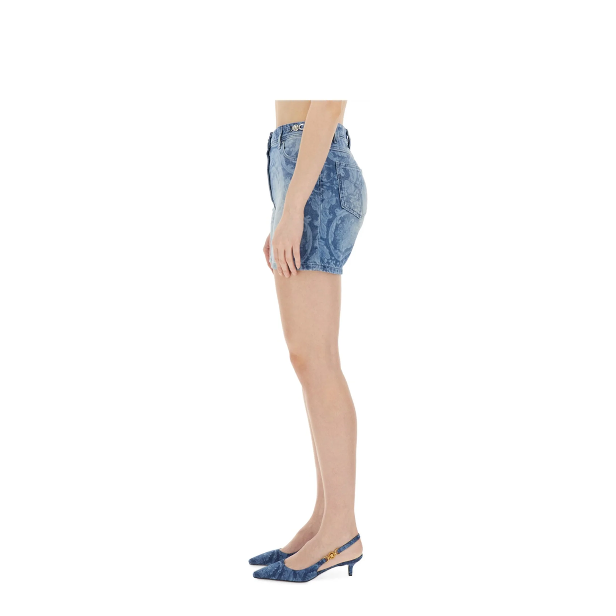 Denim Shorts In Blue - Image 4
