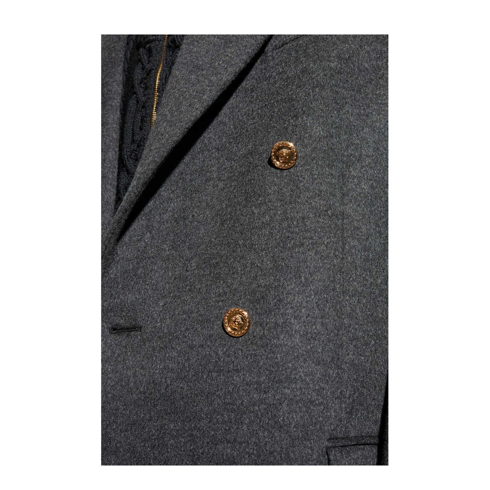 Double Breasted Coat Grey - Image 5