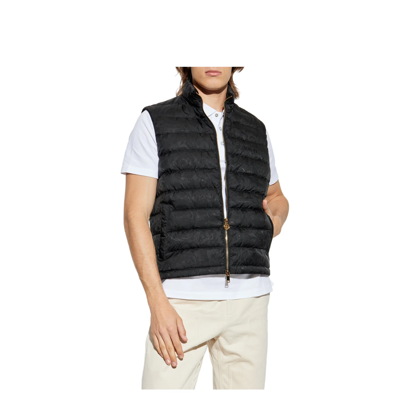 Down Vest with a Stand-Up Collar - Image 3