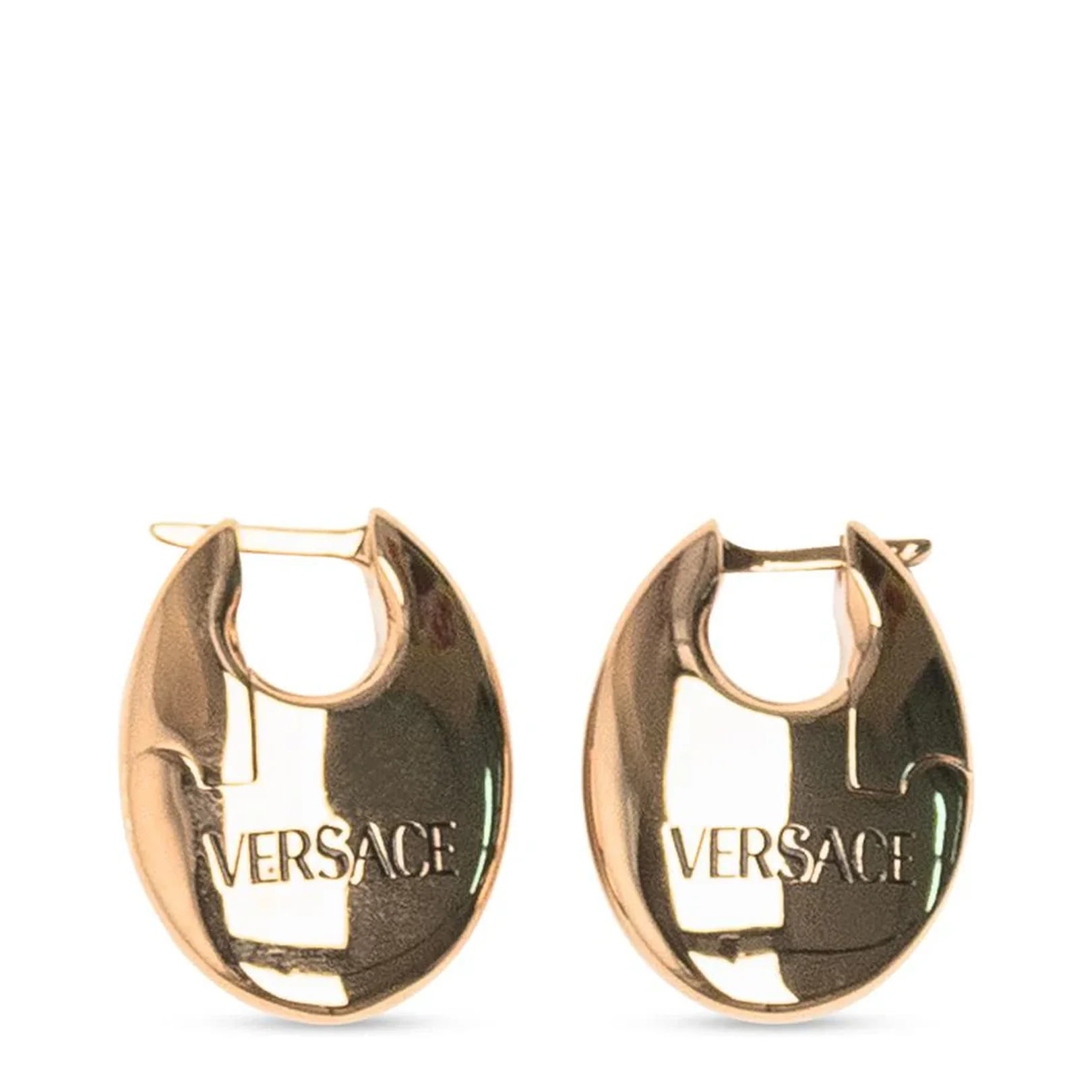 Gold Metal Hoop Earrings - Image 2