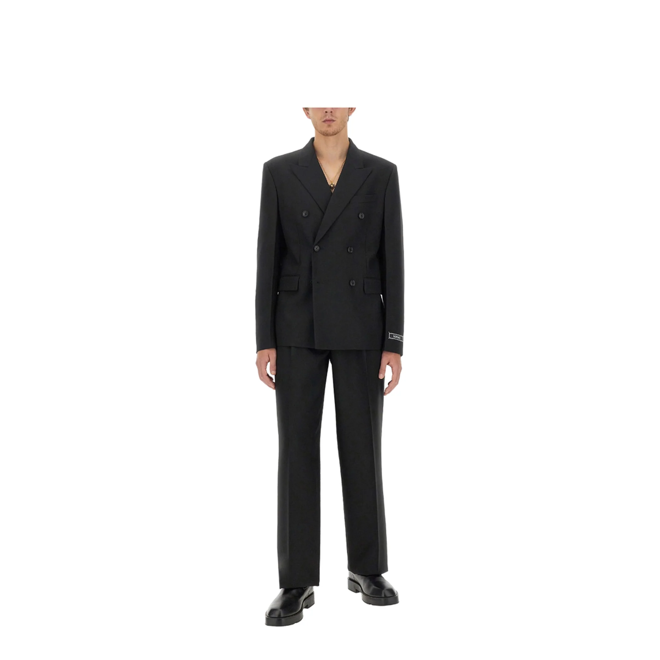 Formal Jacket Wool Fabric - Black - Image 2