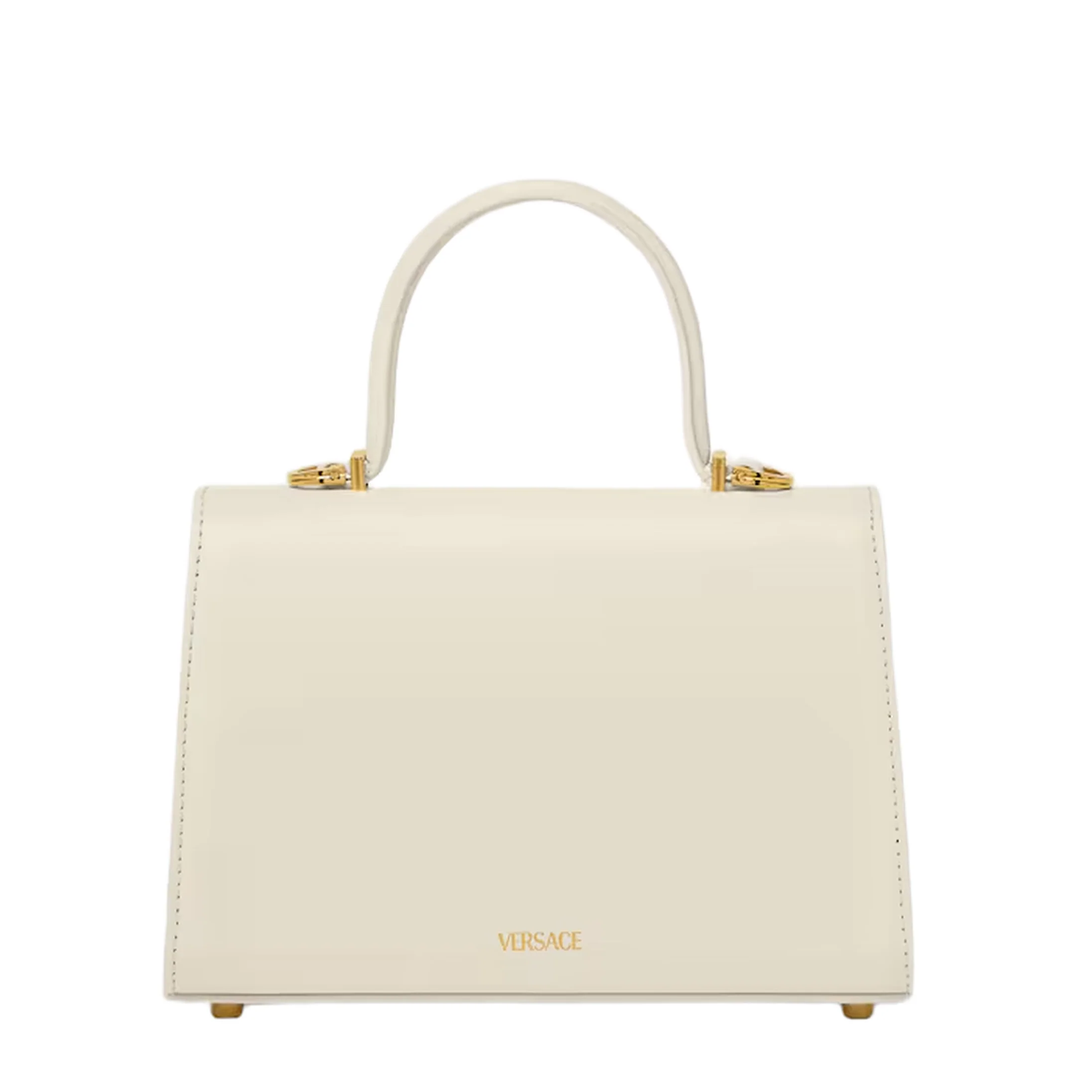'95 Leather Handbag - White/Gold - Image 4