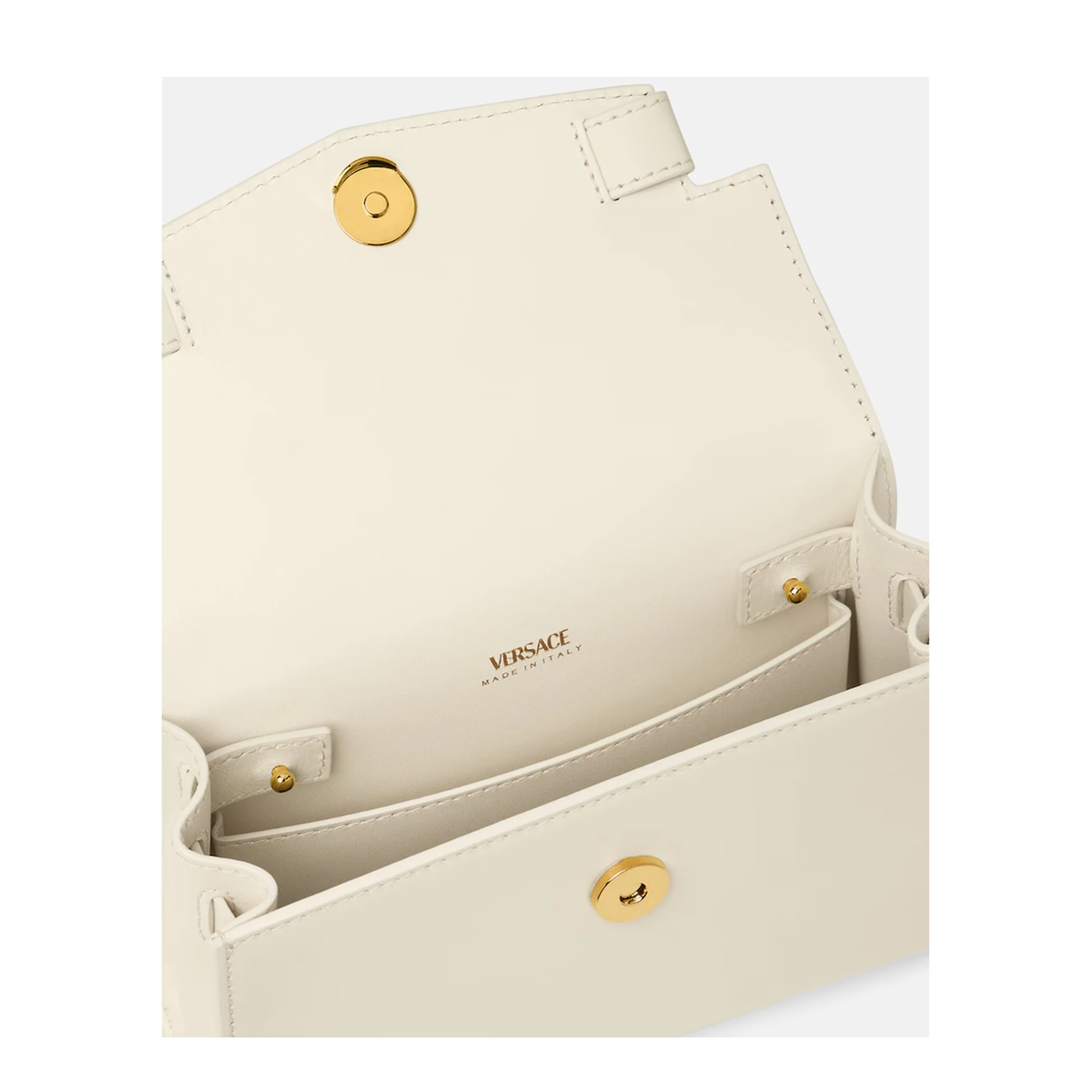 '95 Leather Handbag - White/Gold - Image 5