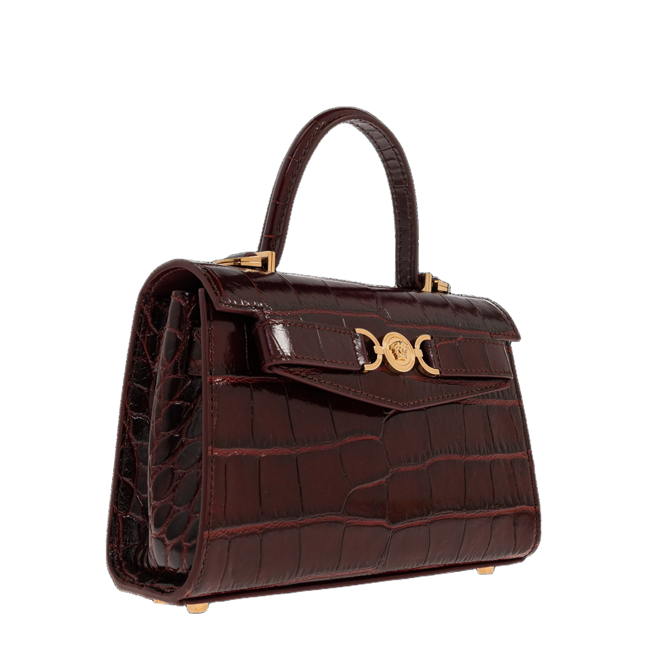 Medusa '95 Small Calfskin Handbag - Burgundy - Image 4