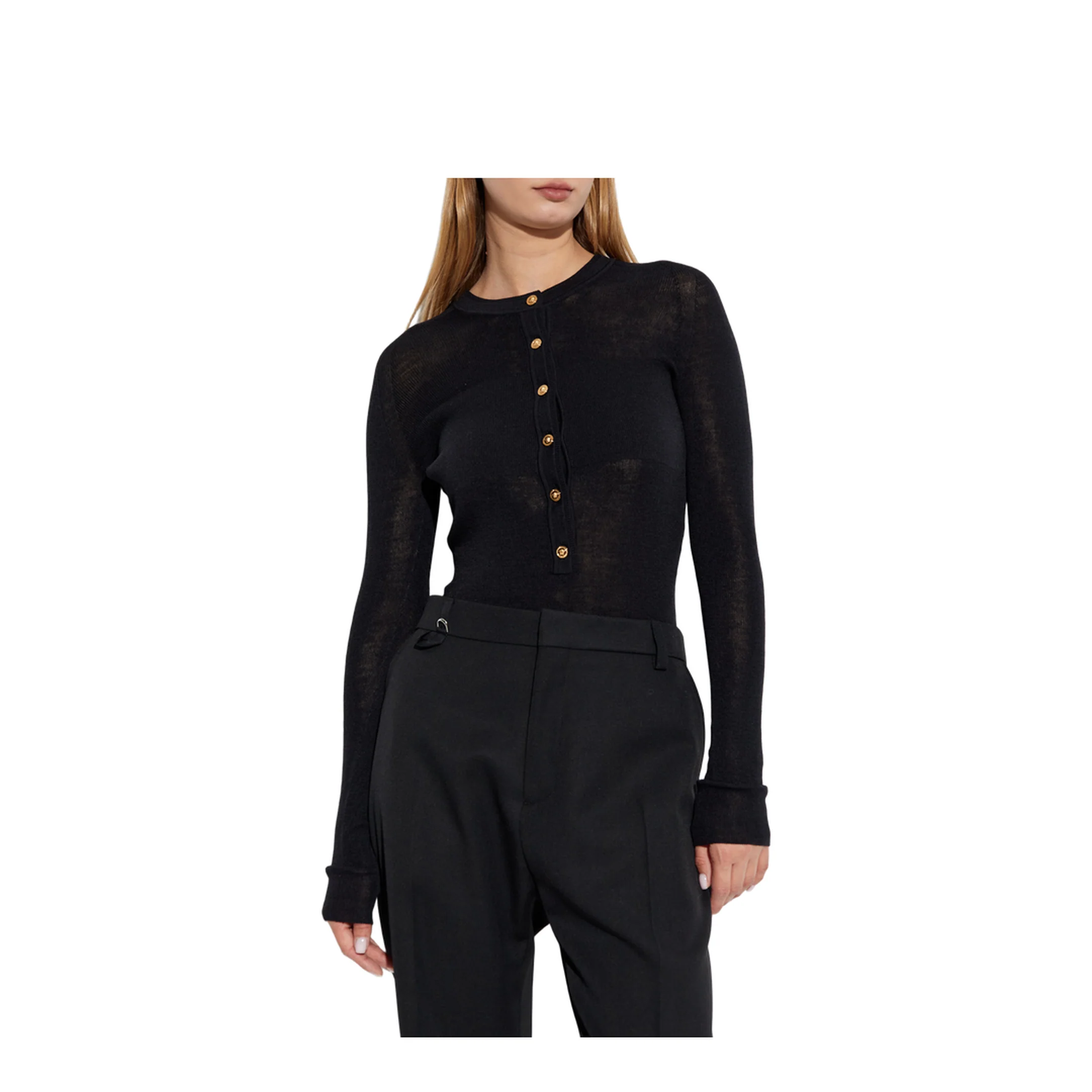 Knitted Sweater Black - Image 3