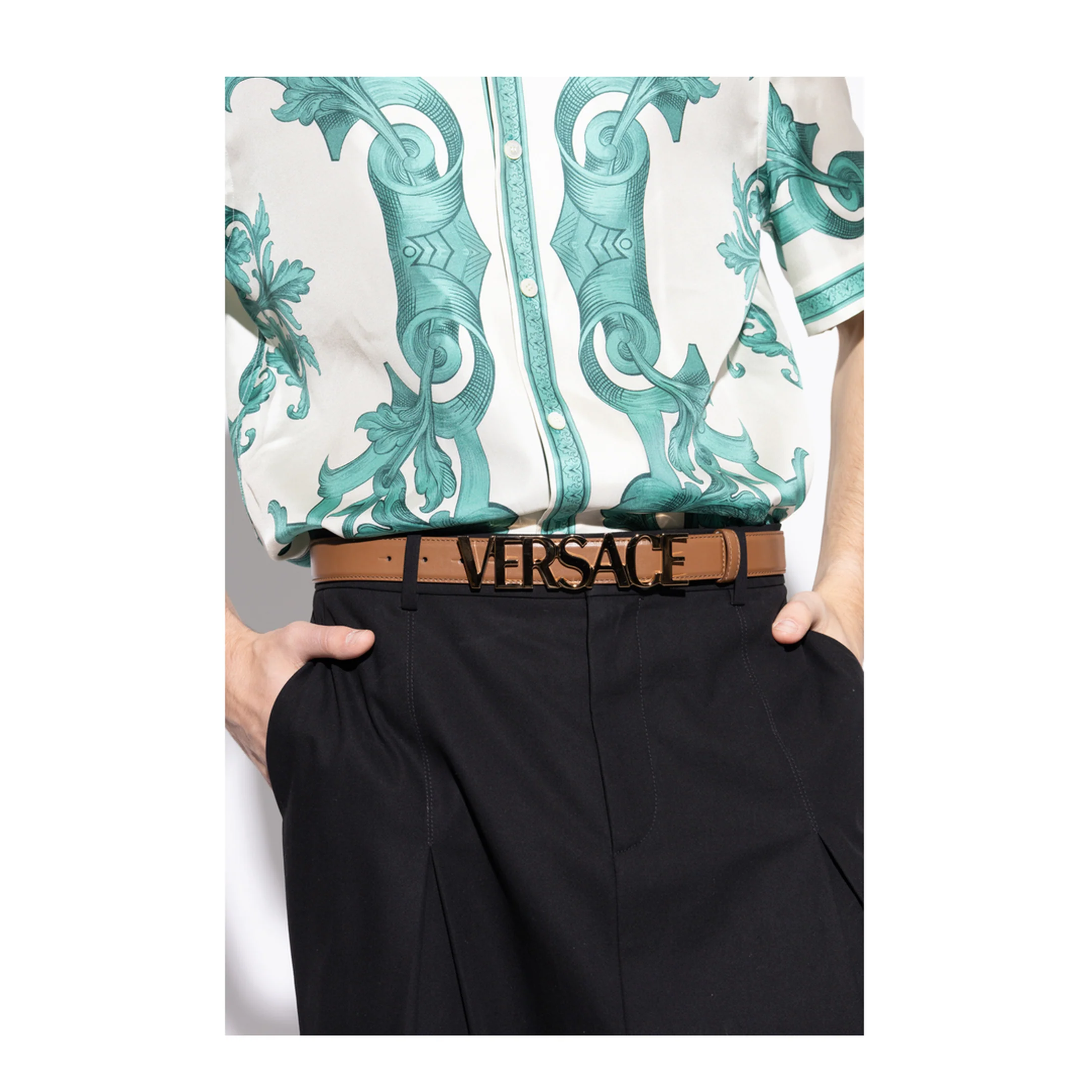 Men's Logo Belt Brown - Image 2