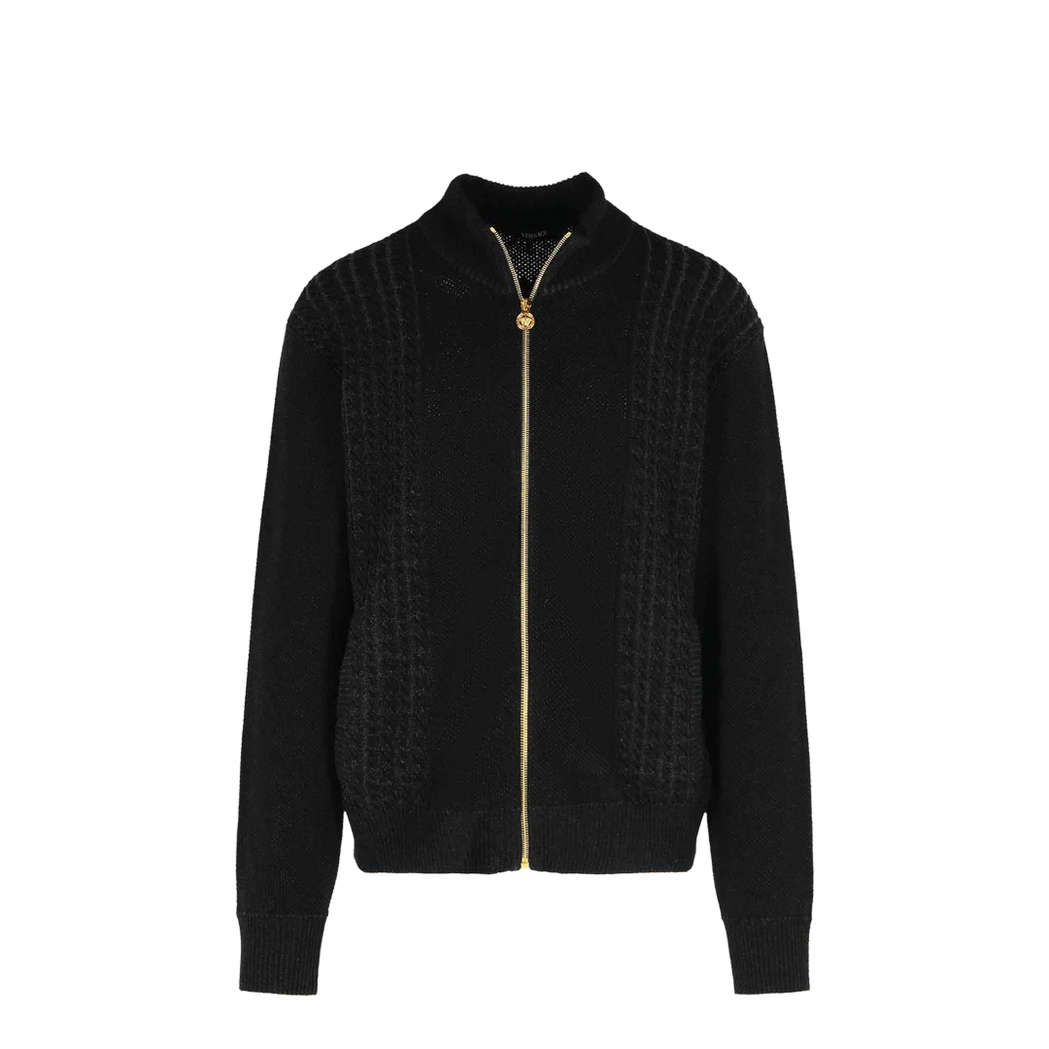 Medusa Jacquard Zip Knit Sweater - Image 5