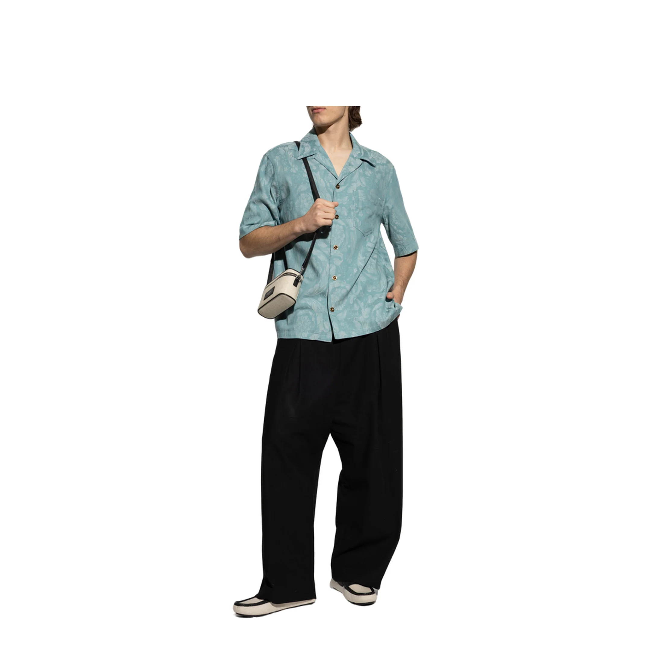 Men Shirt Barocco Pattern Medusa Motif - Image 2