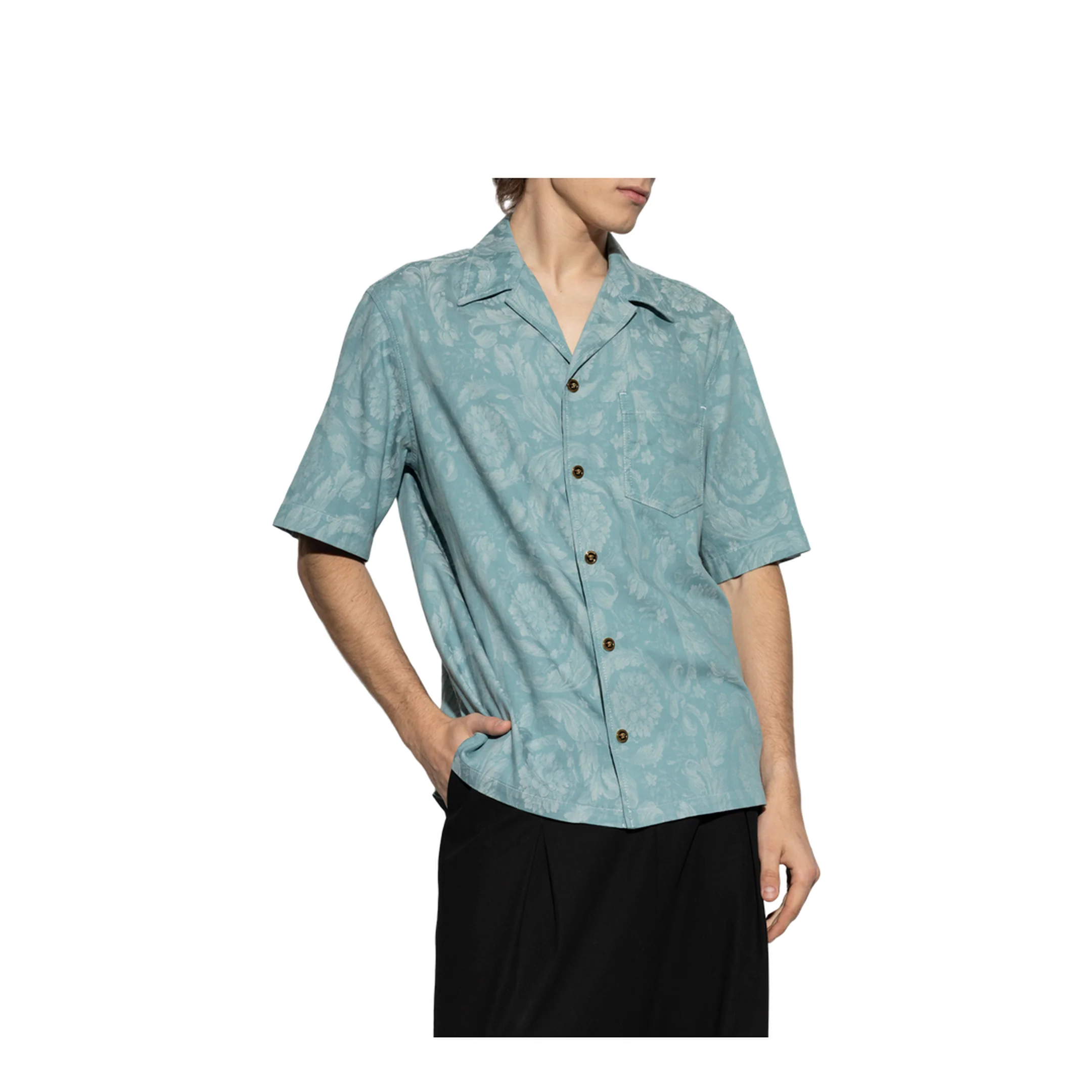 Men Shirt Barocco Pattern Medusa Motif - Image 3