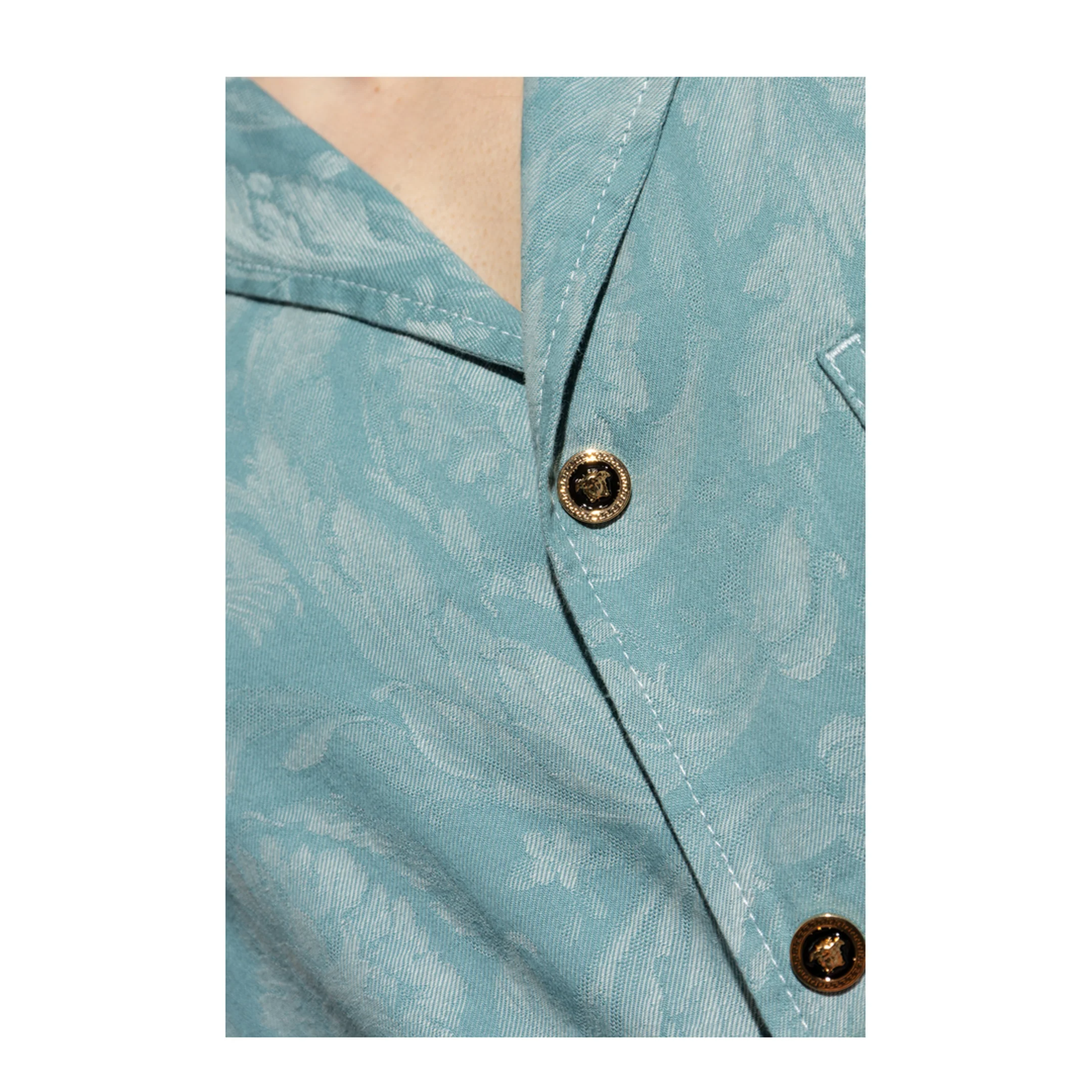 Men Shirt Barocco Pattern Medusa Motif - Image 5