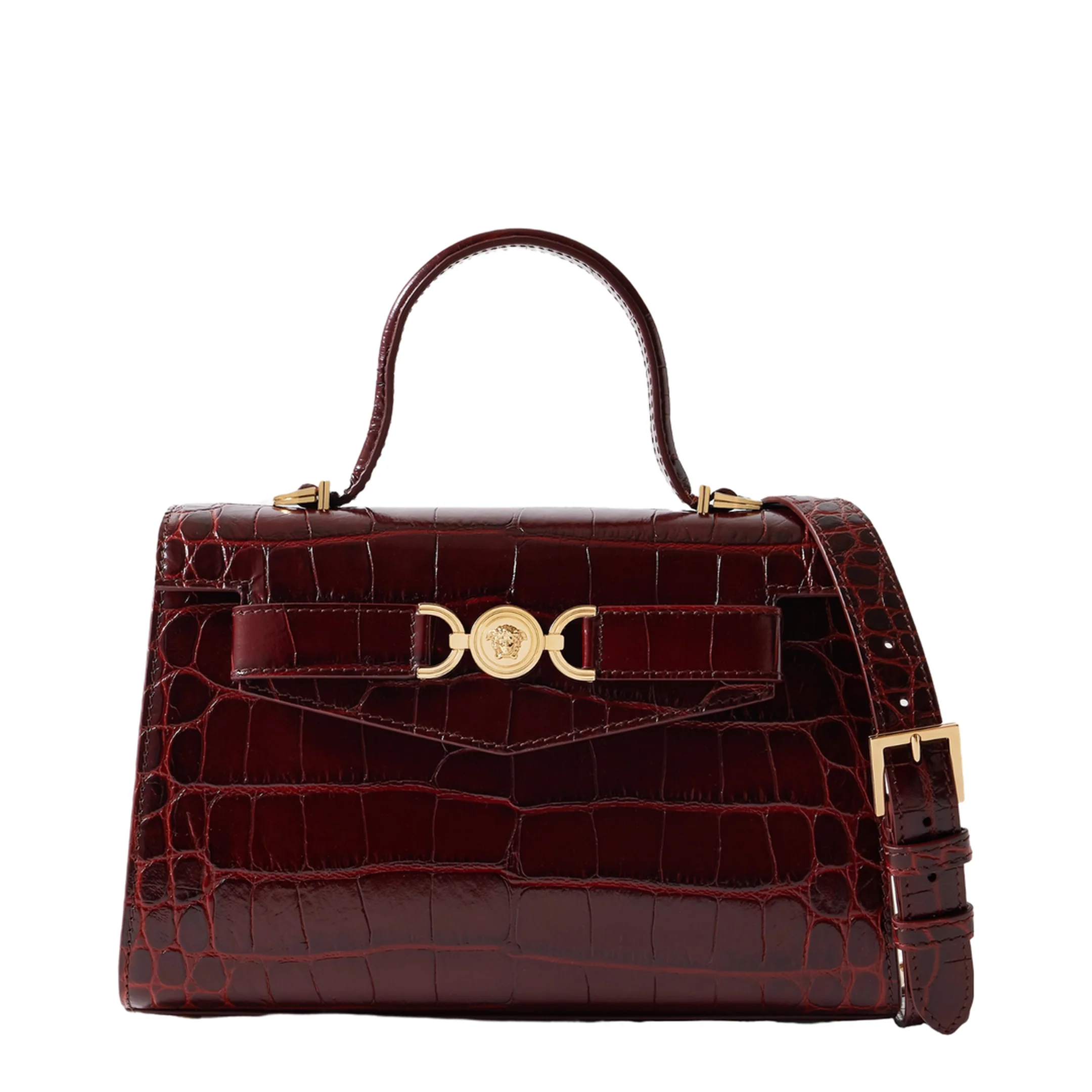 Medusa 95 Hand Bag Leather Red