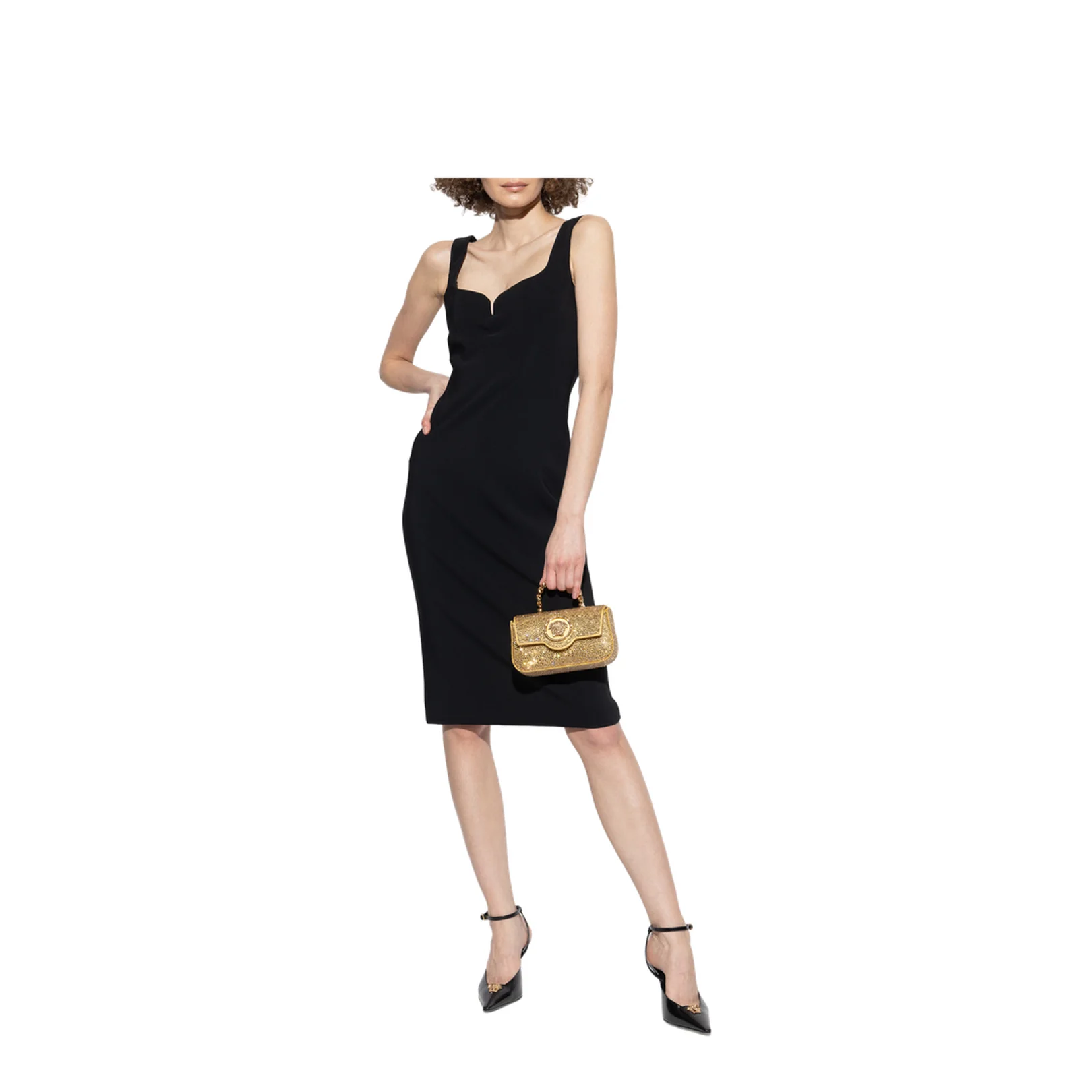 Midi Cady Dress Black - Image 2