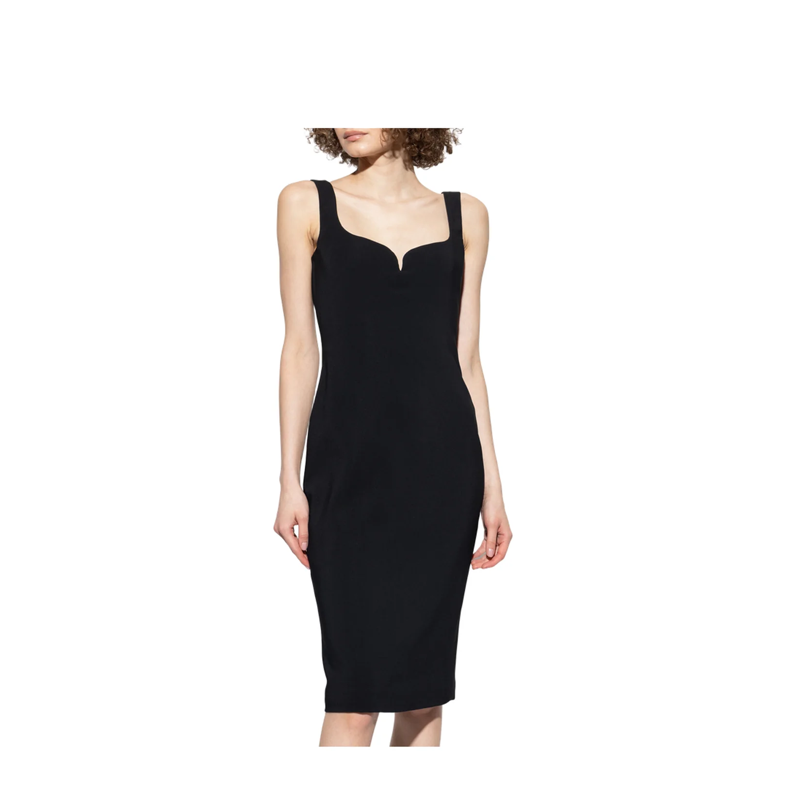 Midi Cady Dress Black - Image 3