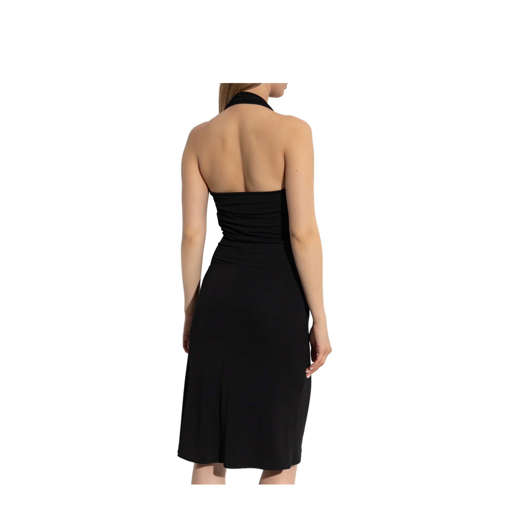 Midi Halterneck Crepe Dress - Image 4