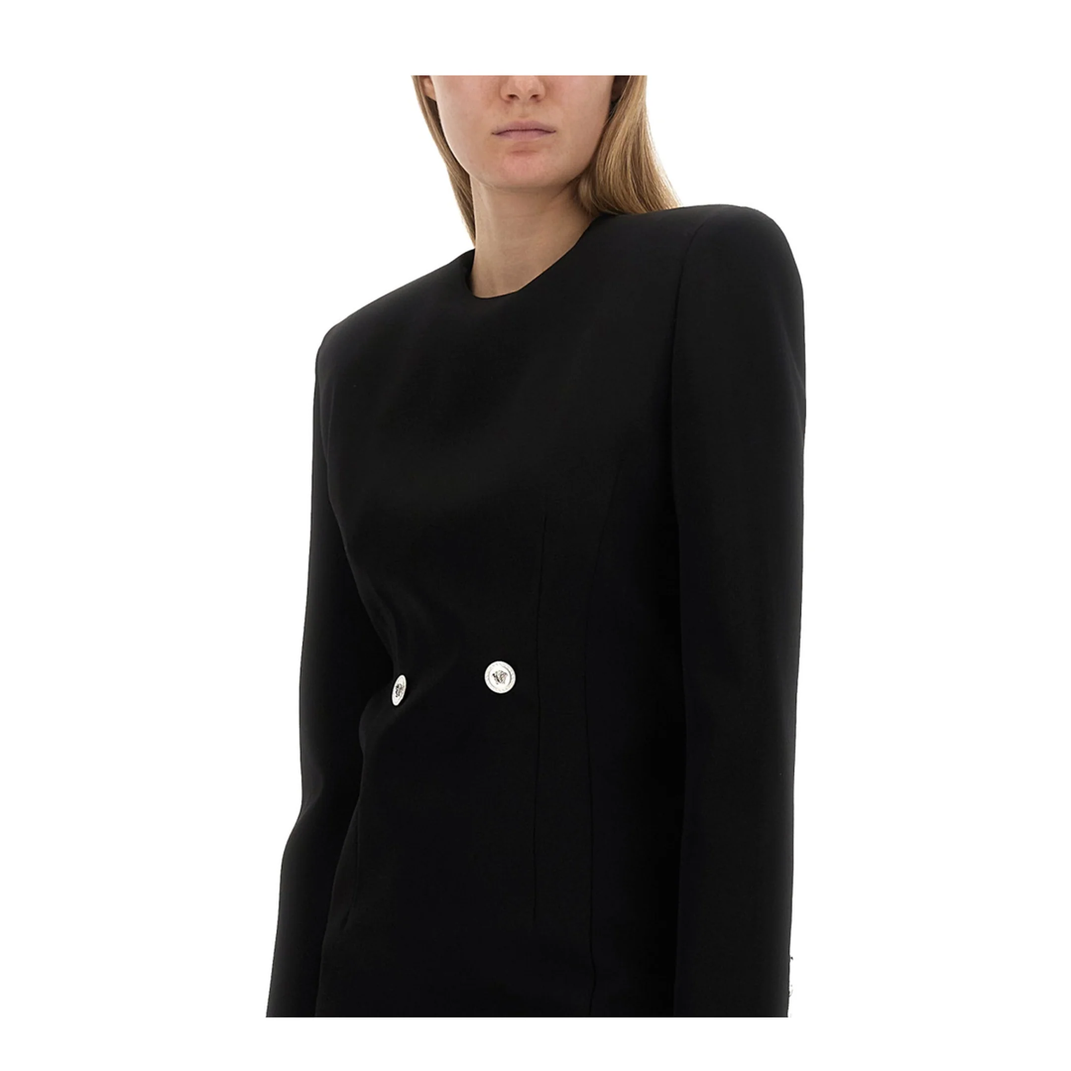 Mini Grain De Poudre Dress In Black - Image 4