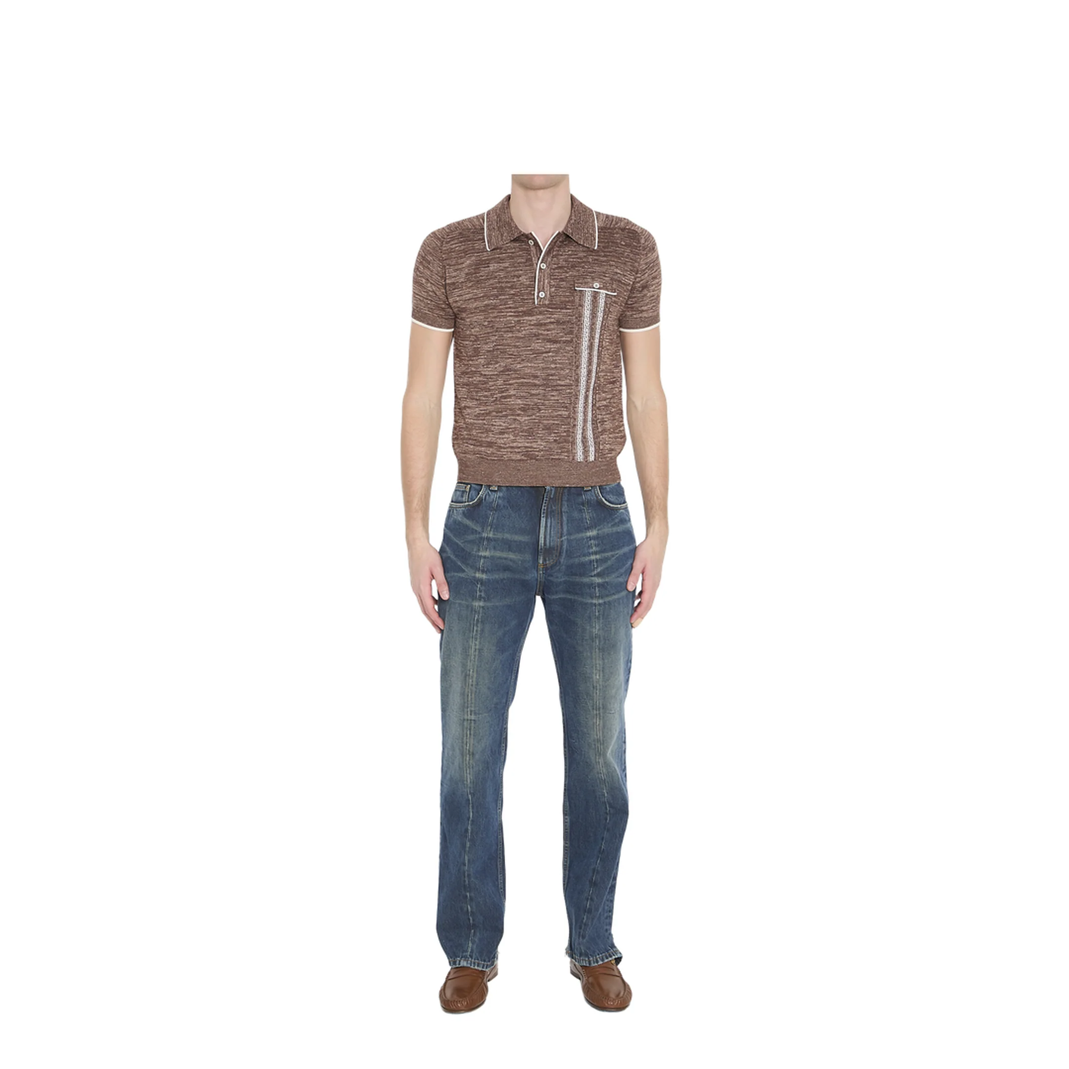 Mouliné Knit Polo Shirt - Image 5