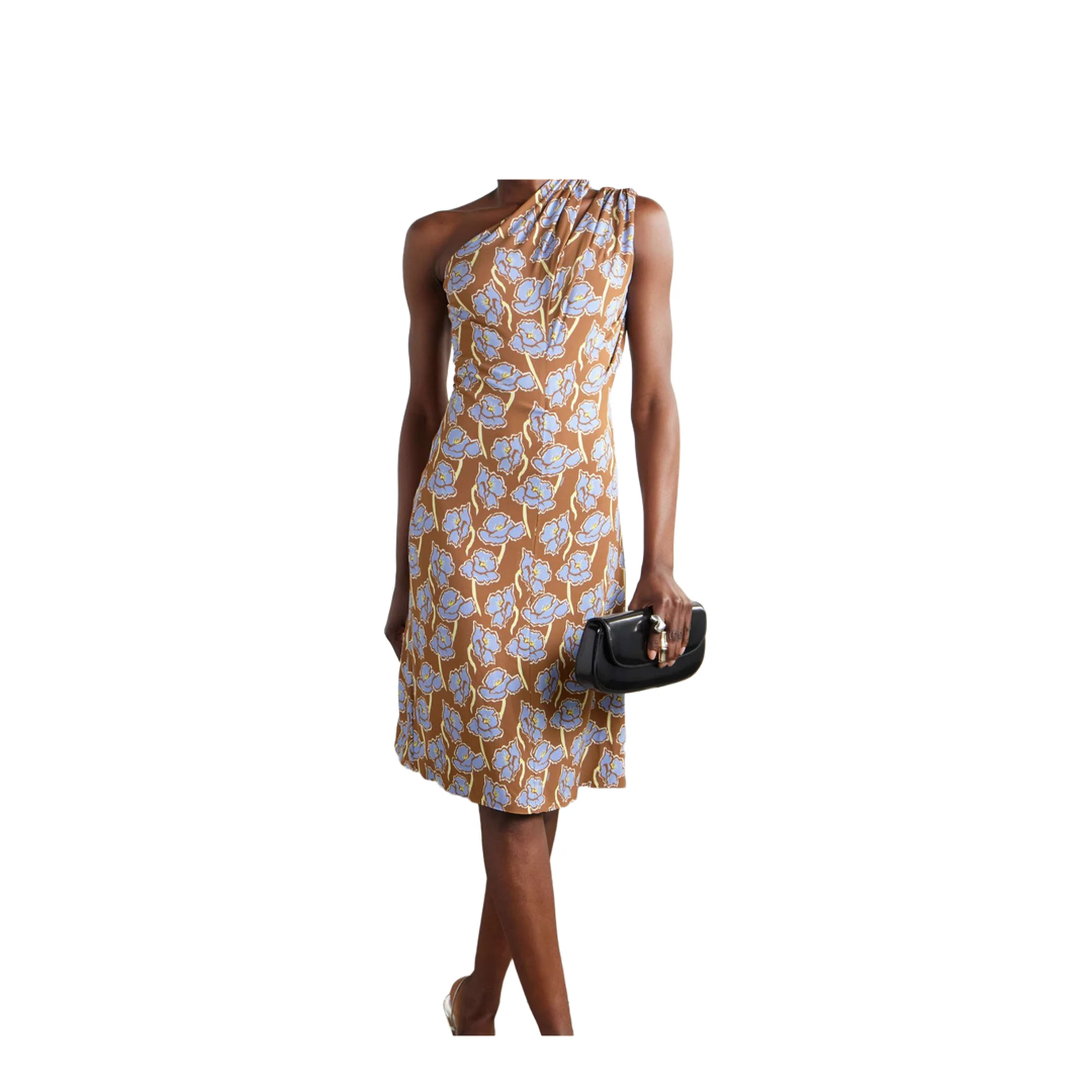 One Shoulder Dress in Multicolor Fabric - Image 2