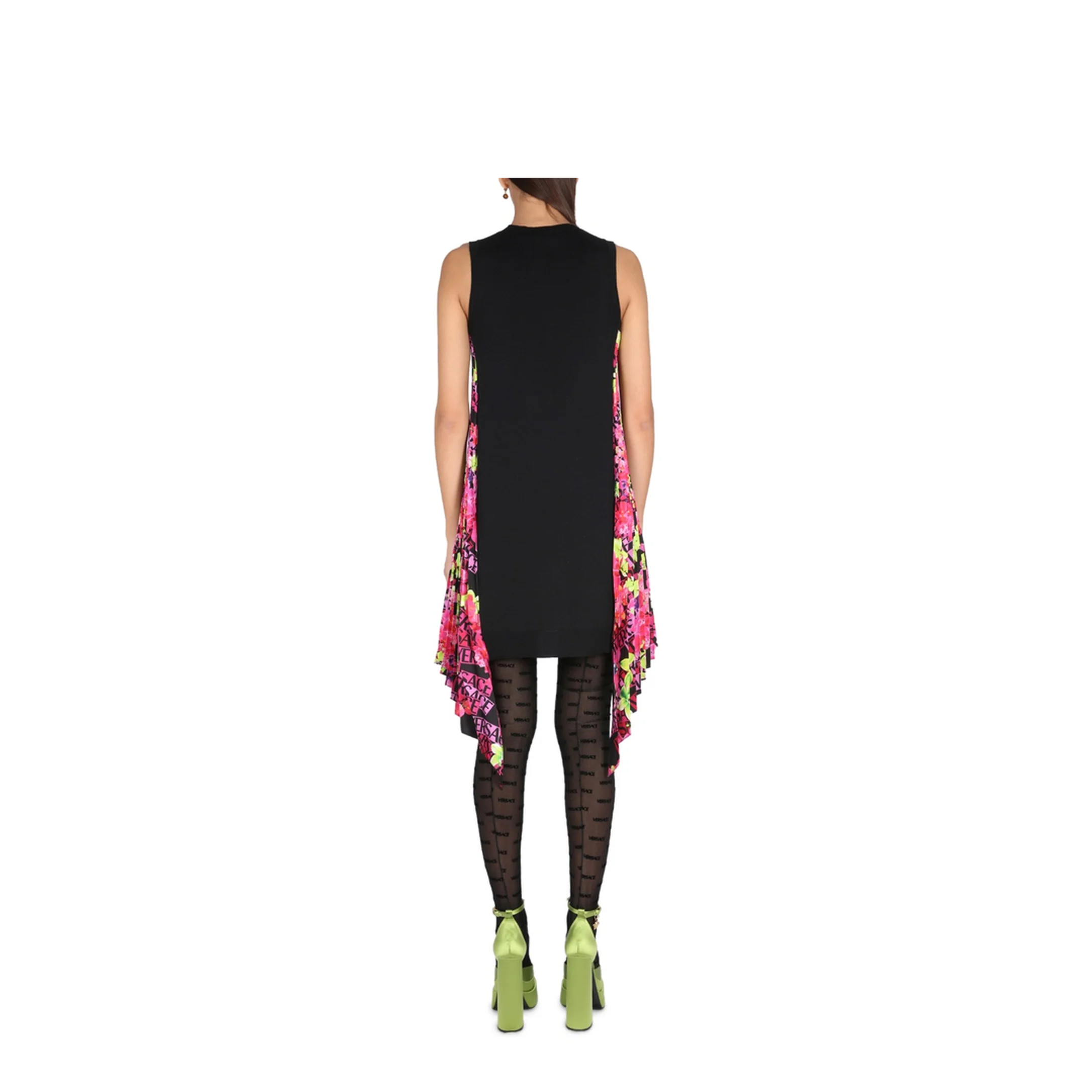 Orchid Logo Dress In Black - Image 3