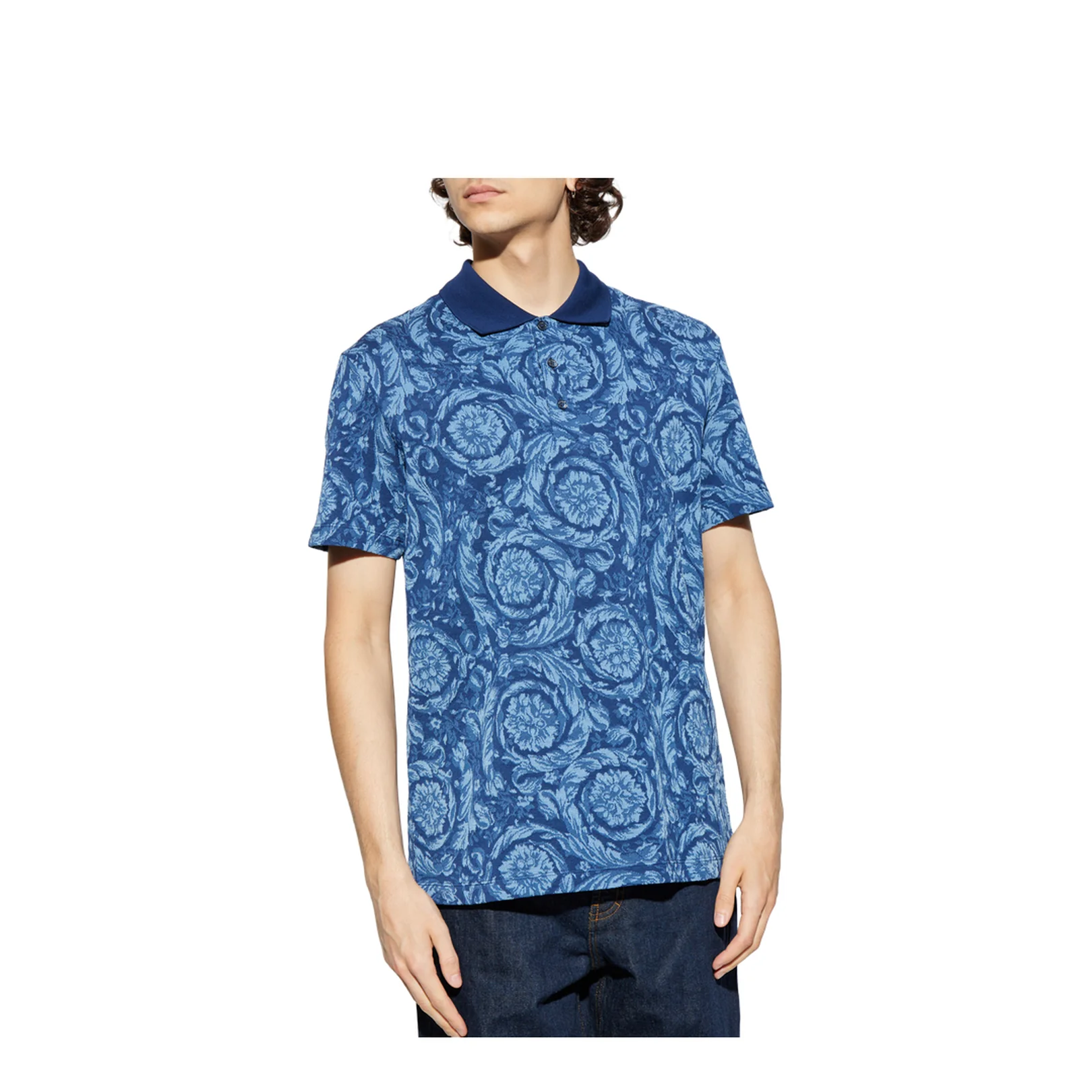 Polo Shirt with Barocco Pattern - Image 3