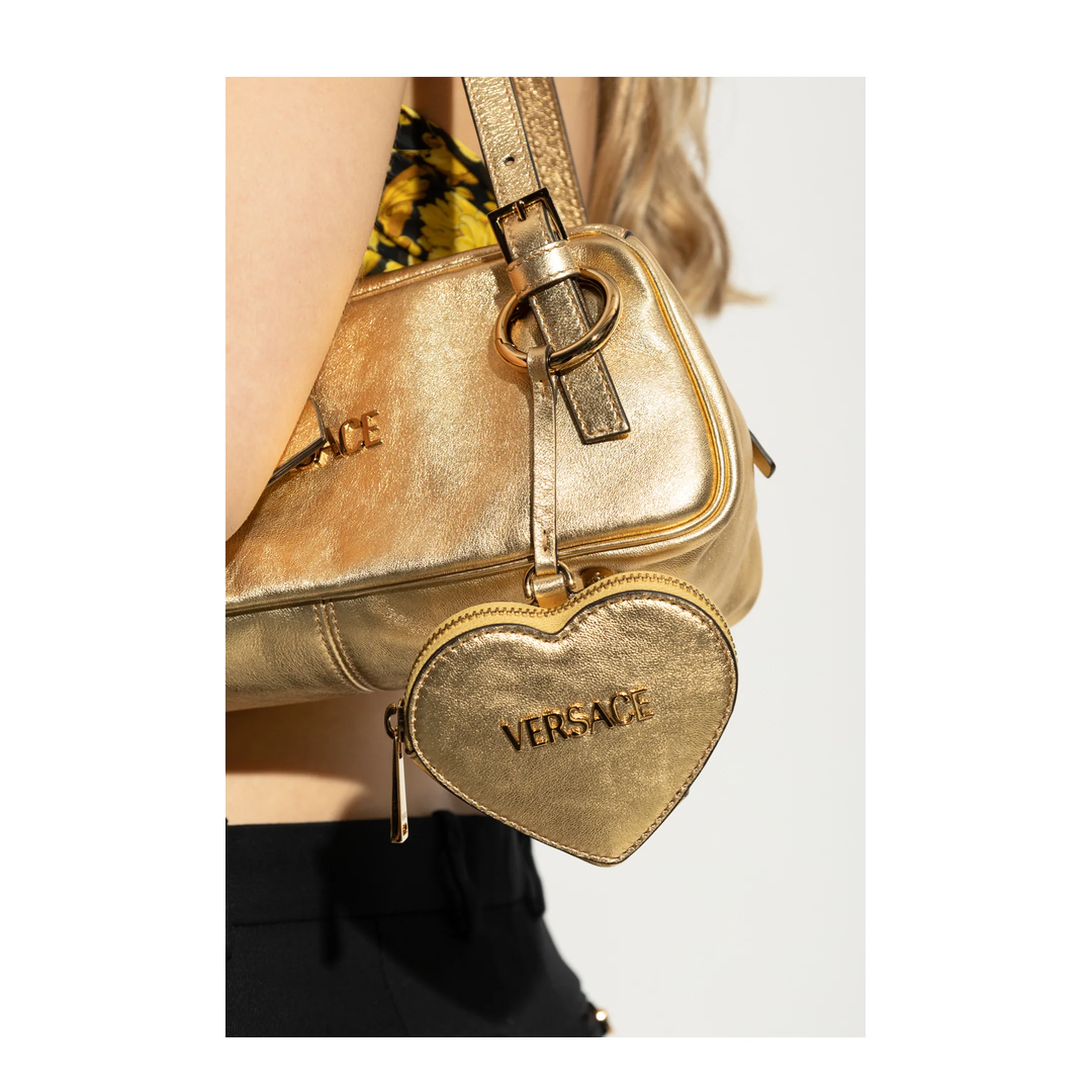 Zipped Keychain Pouch - Gold - Image 3
