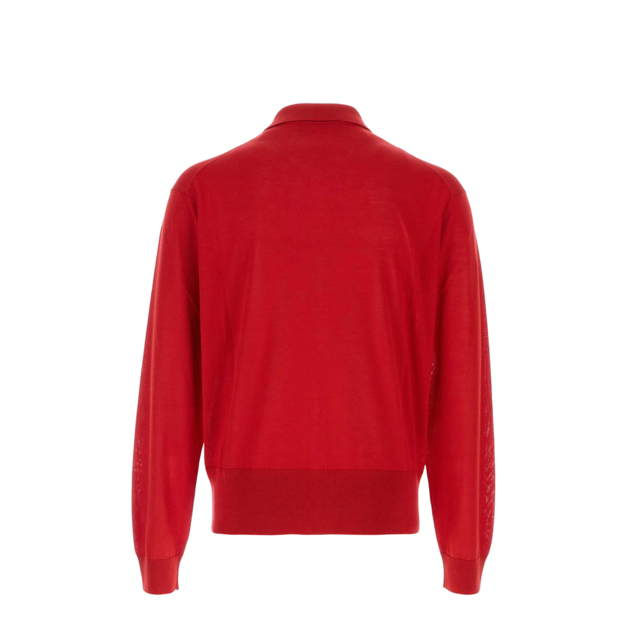 Red Silk Blend Cardigan - Image 2