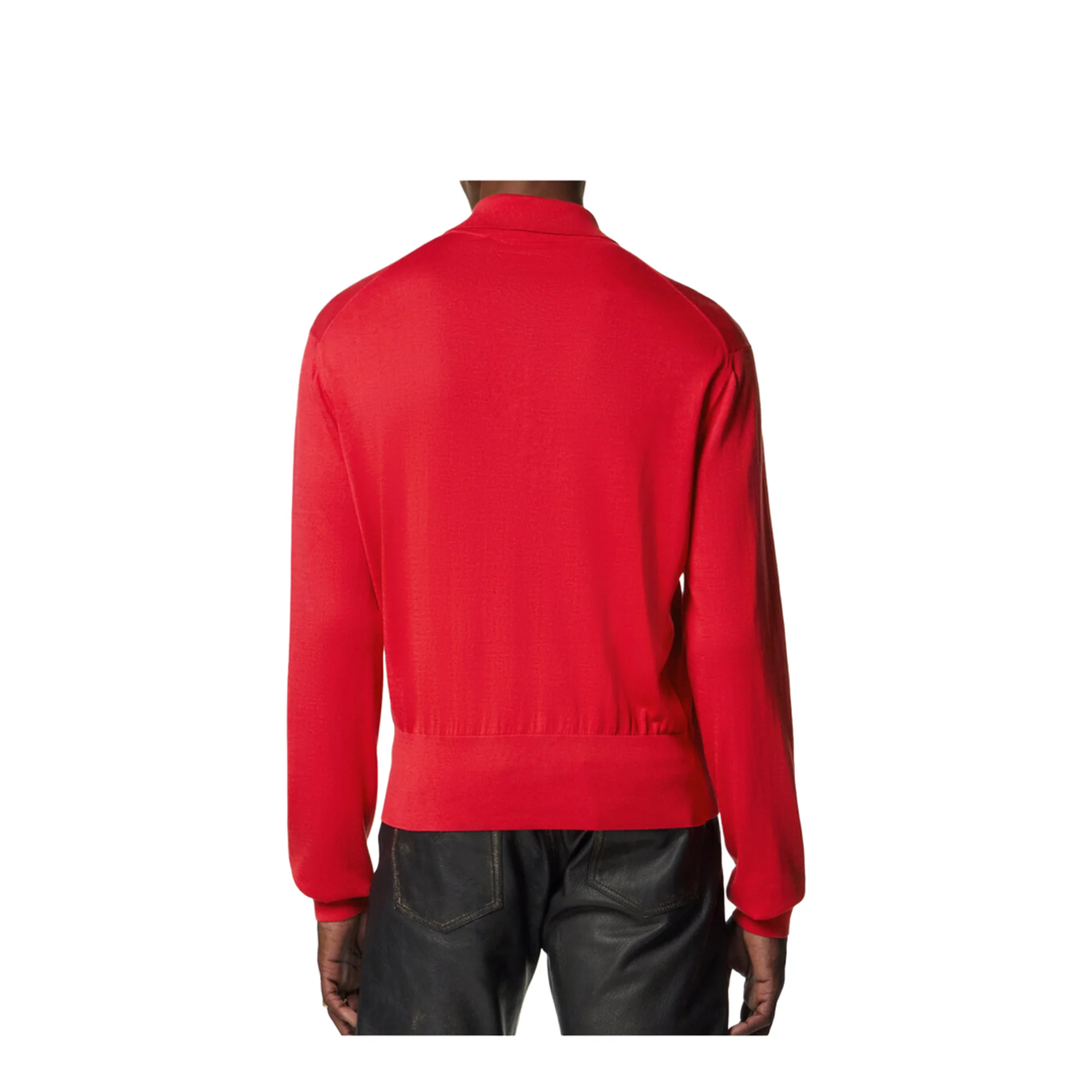 Red Silk Blend Cardigan - Image 5
