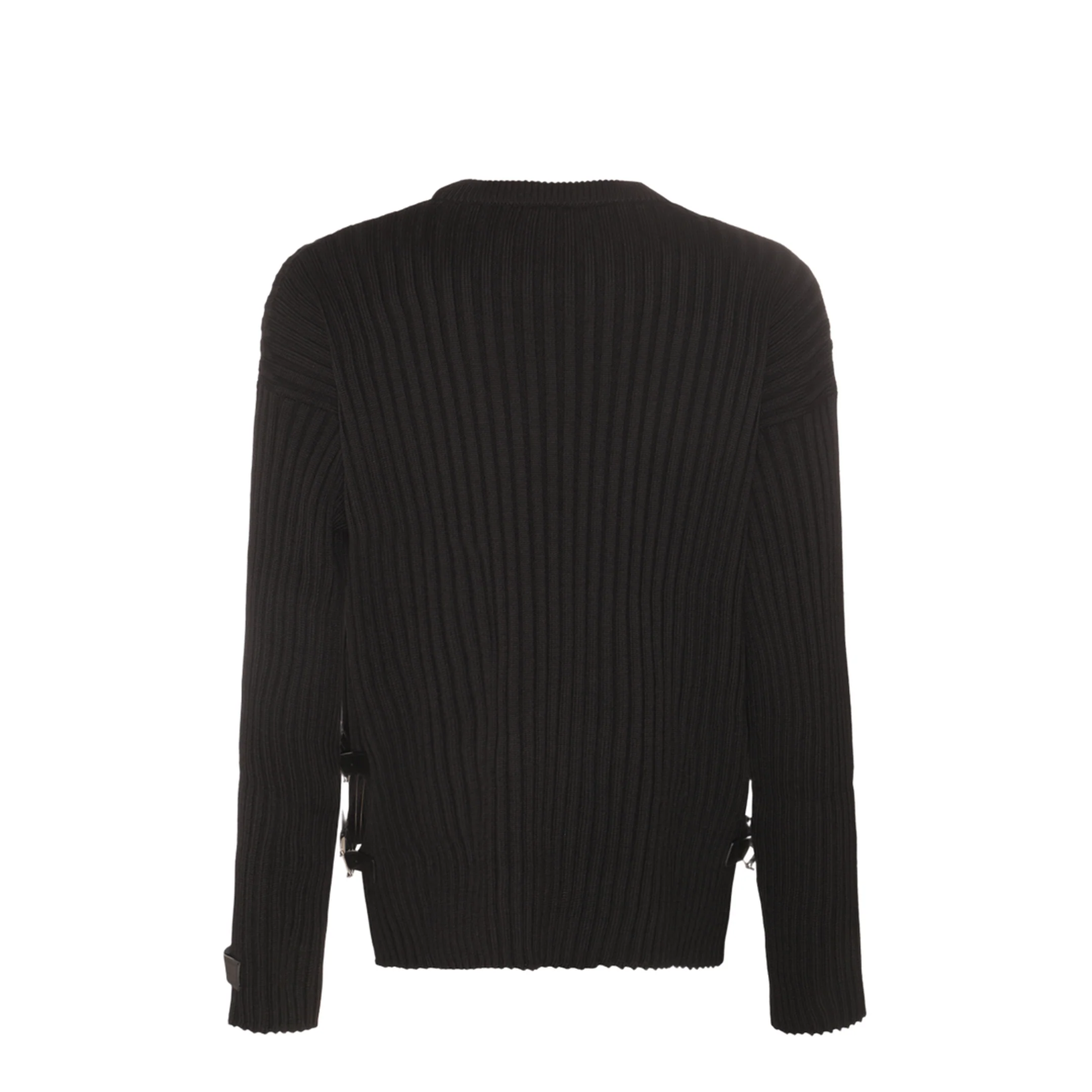 Ribbed Wool Sweater In Black - Image 2