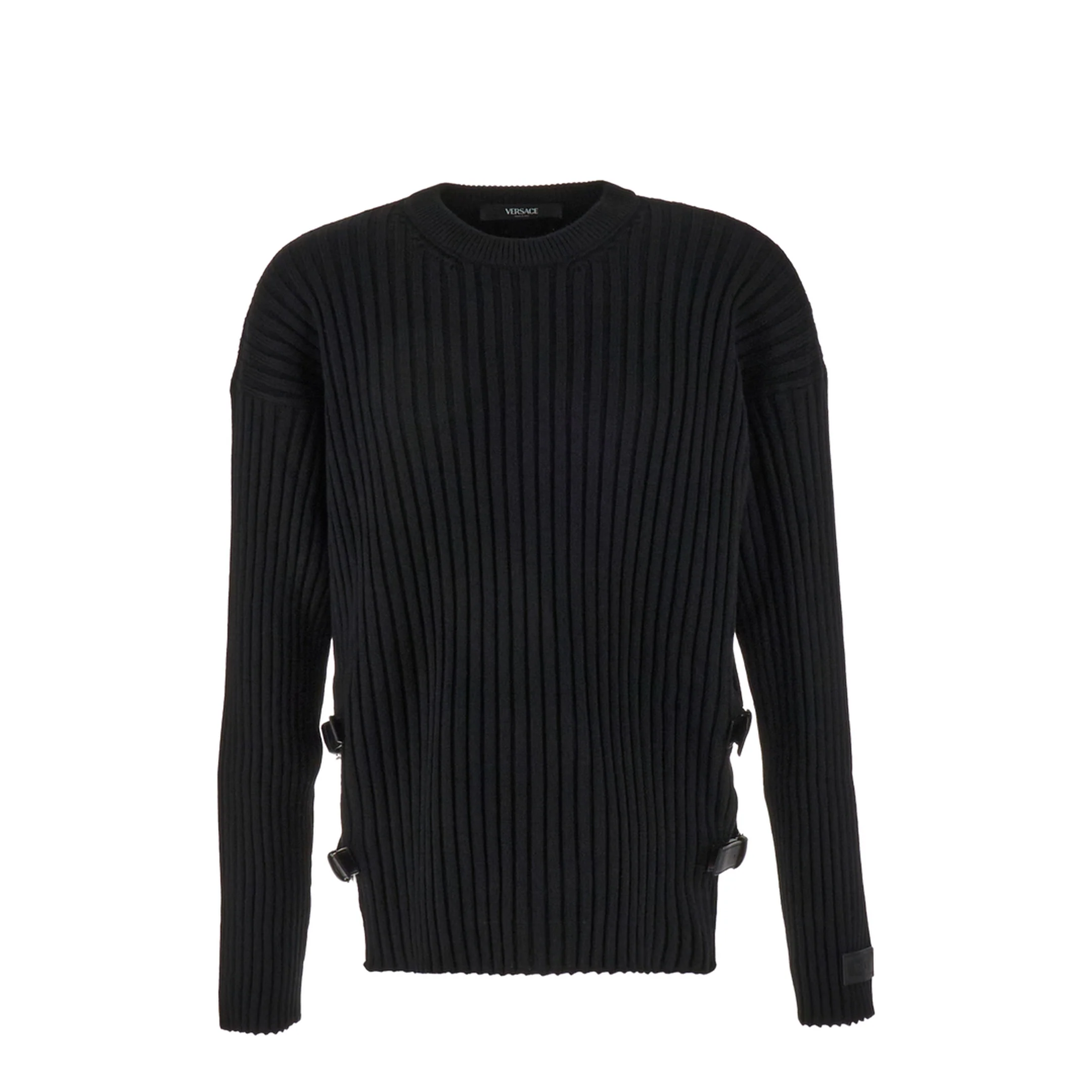 Ribbed Wool Sweater In Black - Image 3