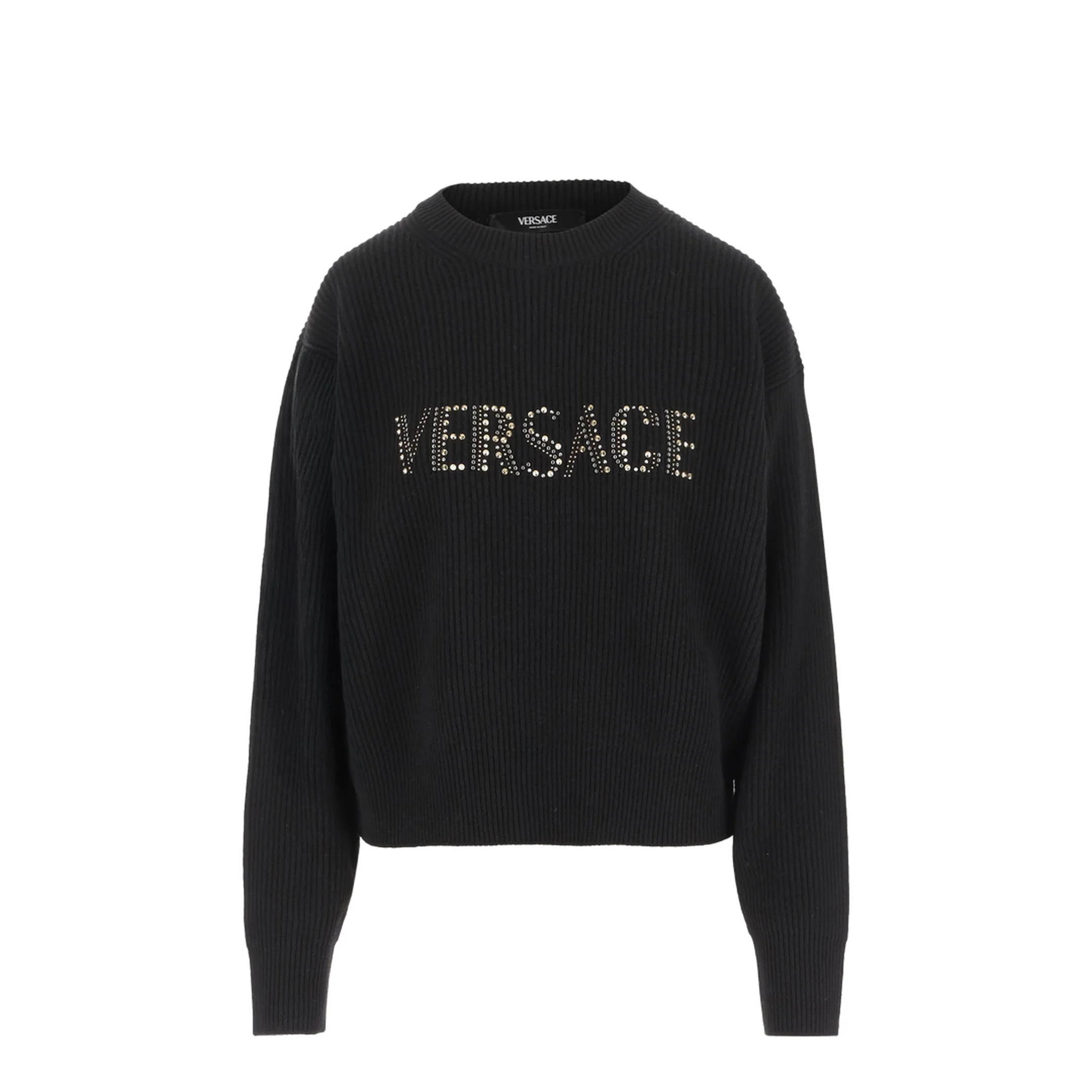 Ribbed Wool Sweater With Studs