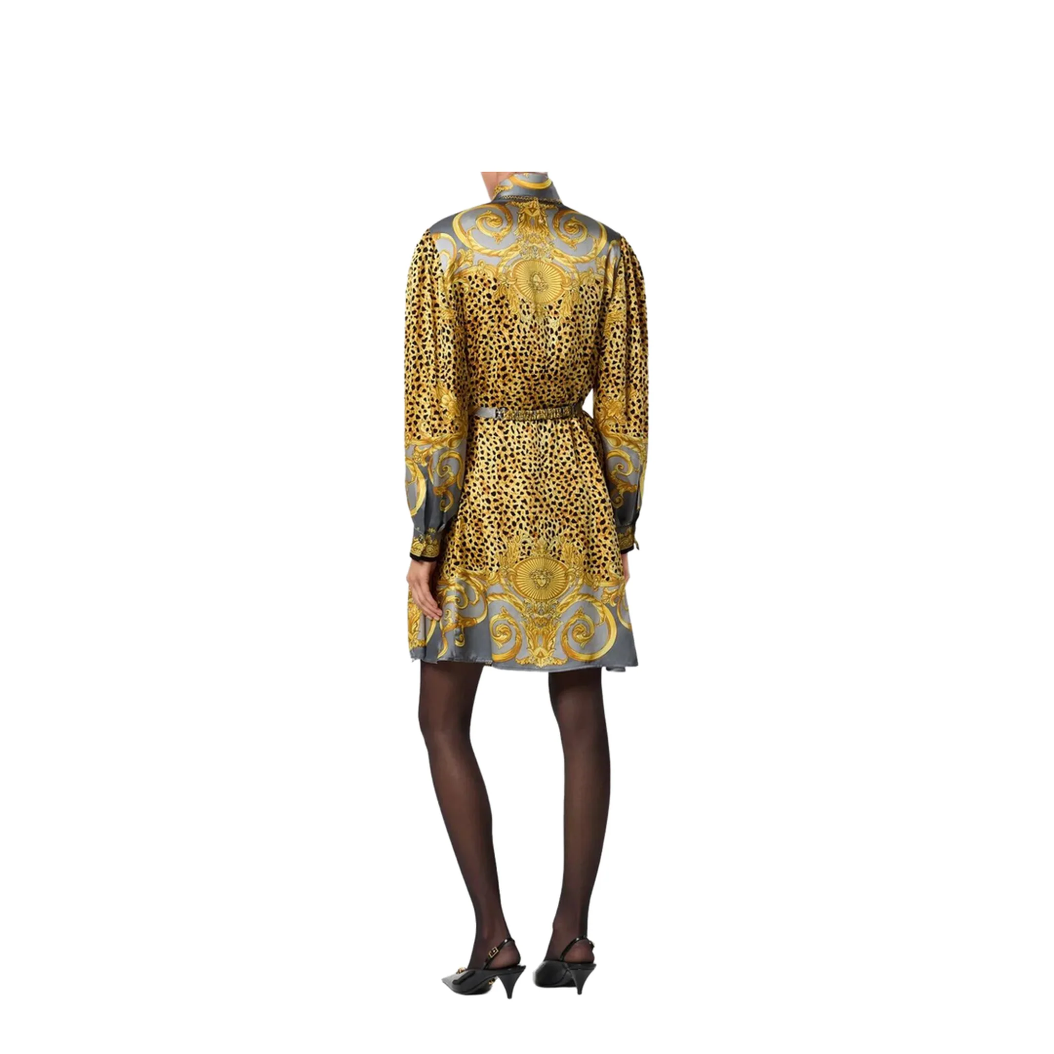 Silk Chemisier Dress - Image 2