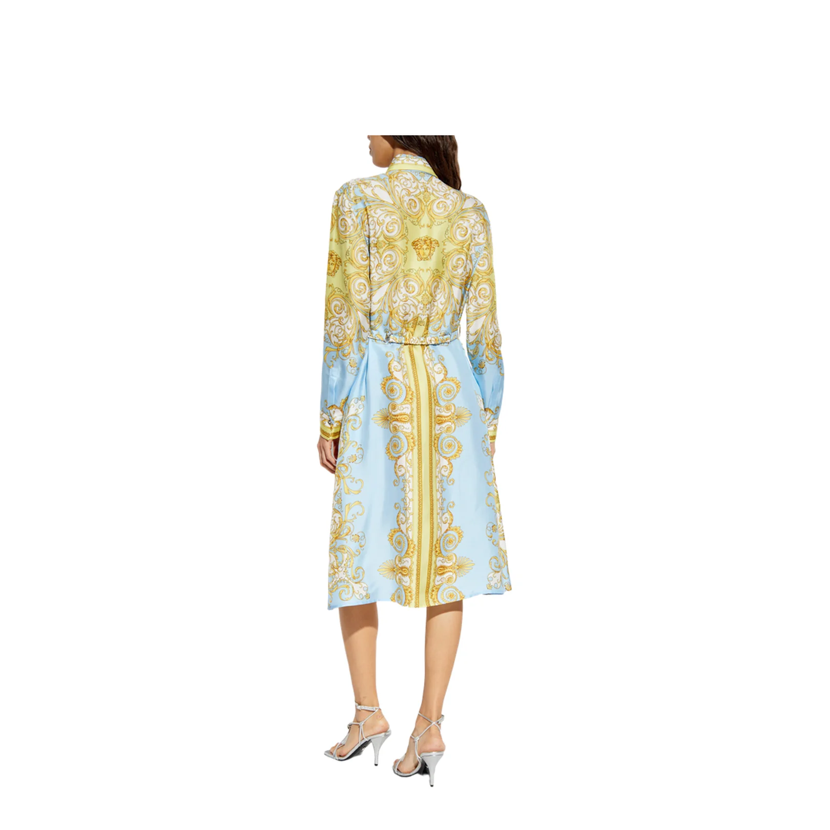 Silk Dress with Belt - Image 4