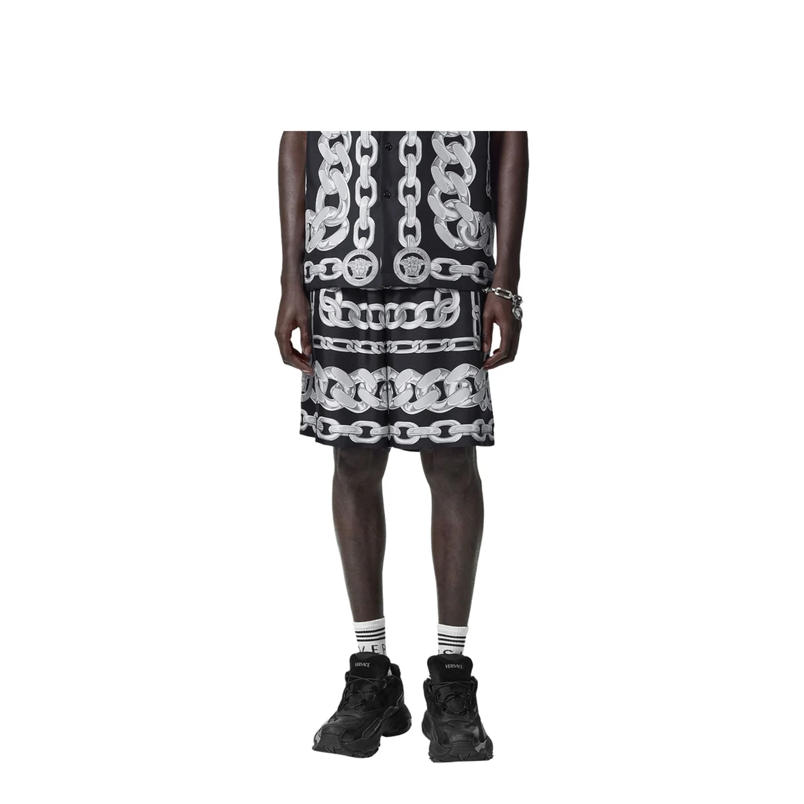 Silk Medusa Chains Bermuda Shorts - Image 2