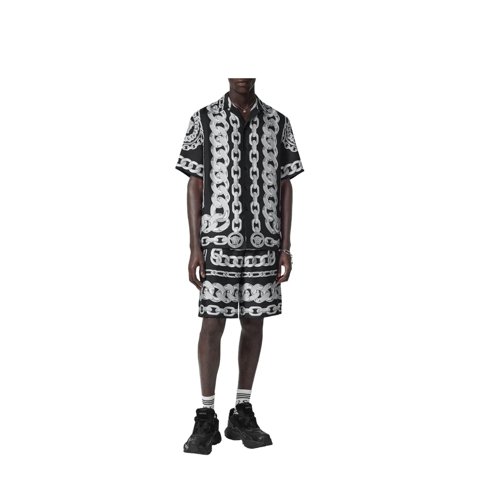 Silk Medusa Chains Bermuda Shorts - Image 3