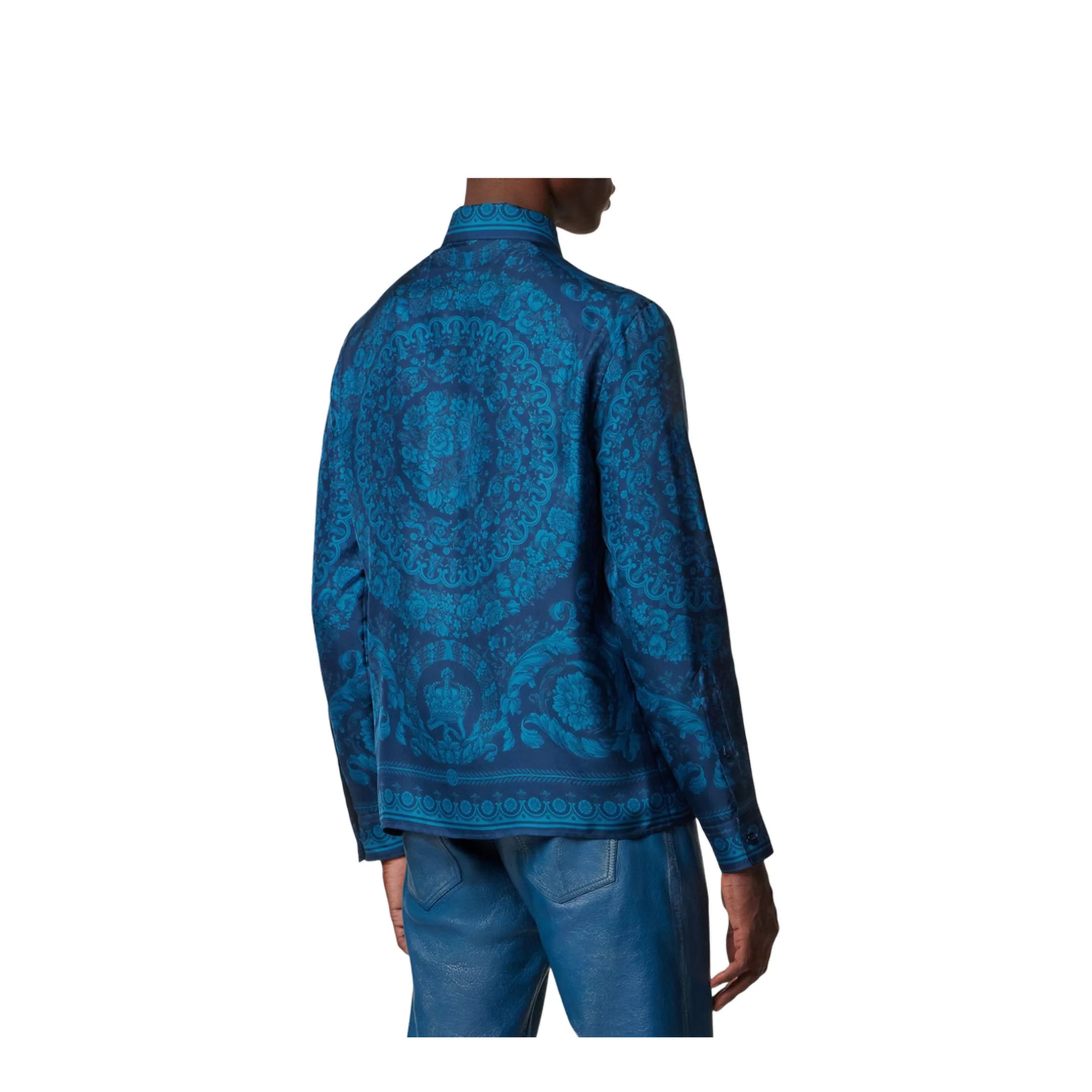 Graphic Print Silk Shirt - Image 4