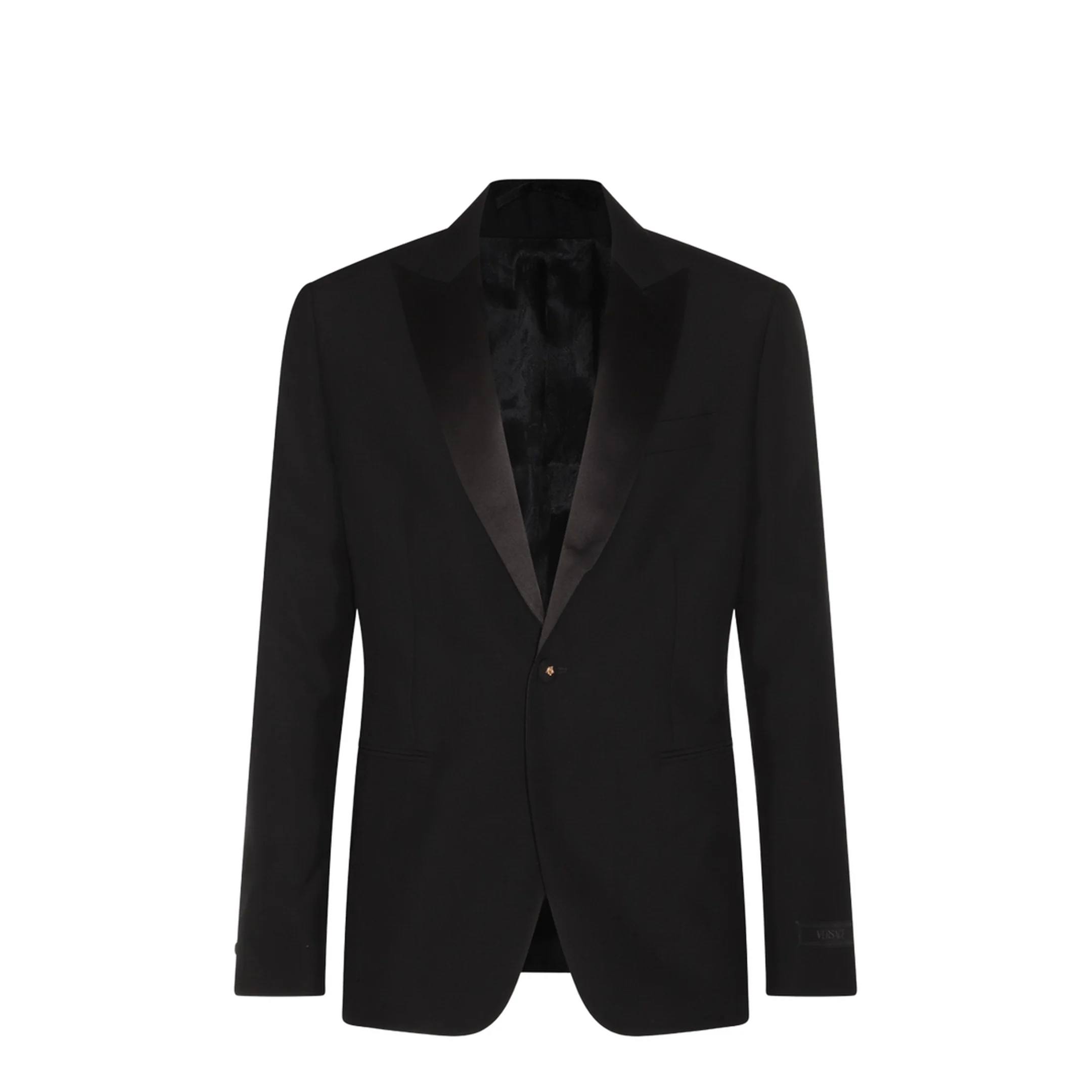 Single-Breasted Tailored Blazer Jacket Black - Image 2